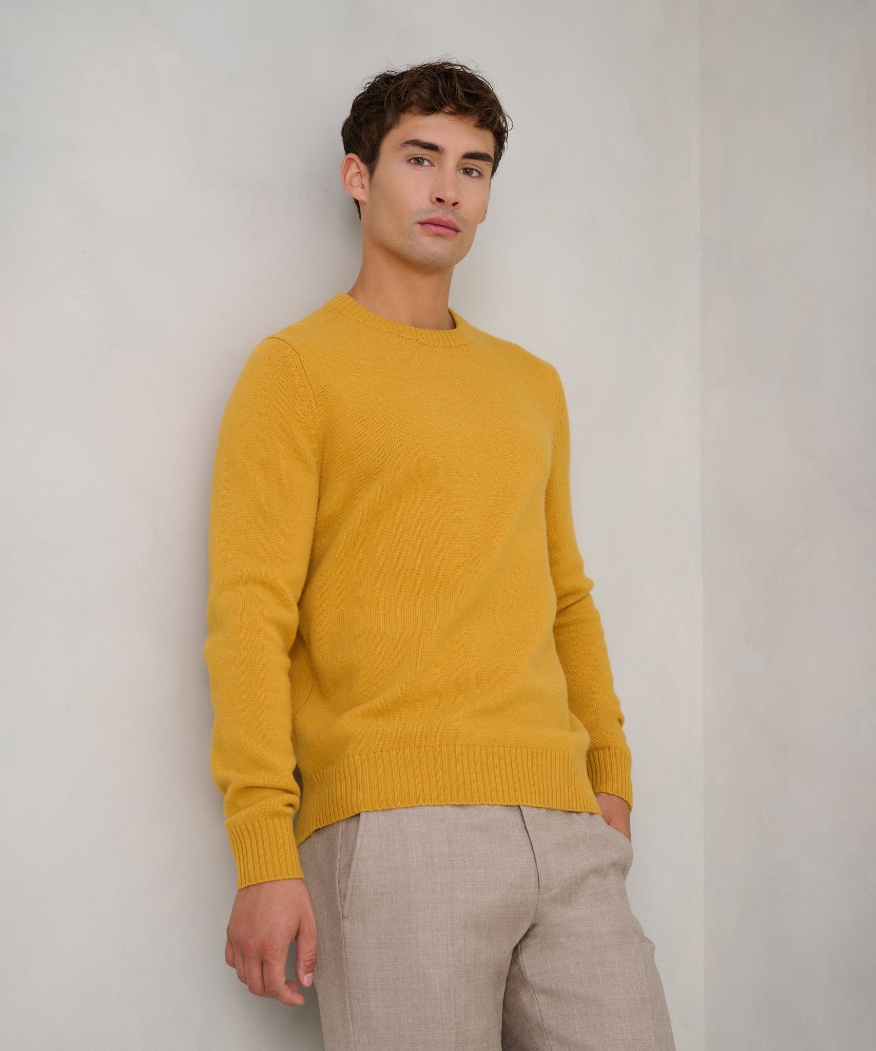 SOCI3TY Trui crewneck wolblend goldfish - The Society Shop