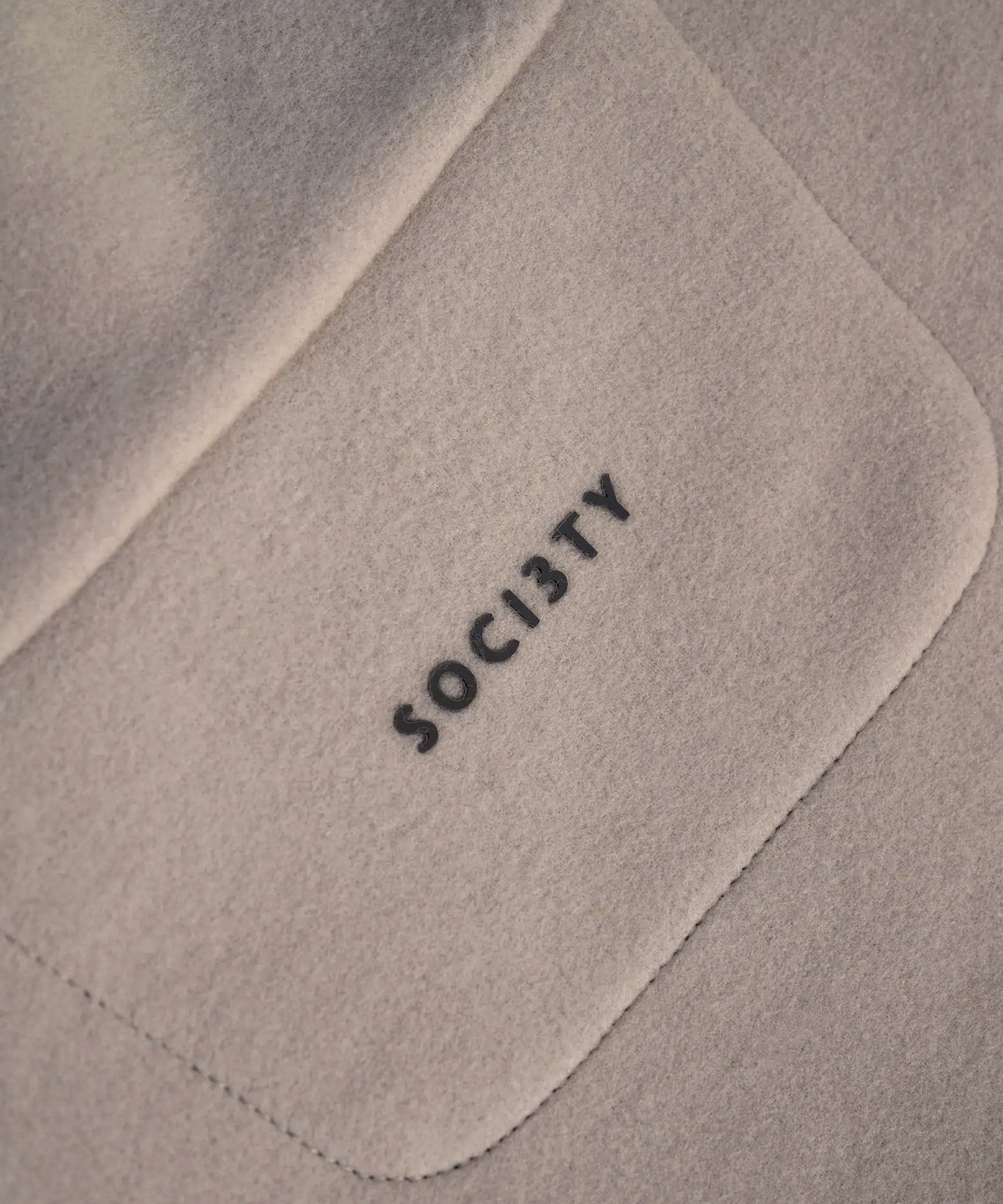 SOCI3TY Trui half - zip polar fleece bruin - THE SOCIETY SHOP