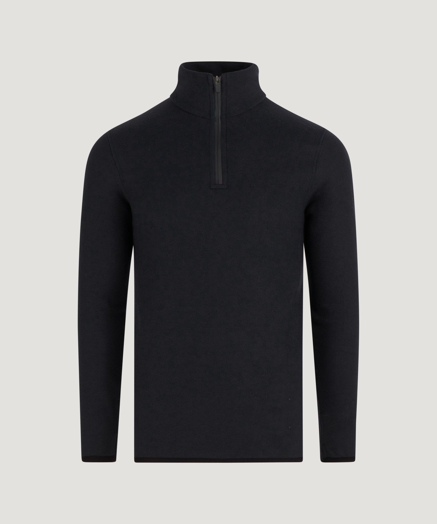 SOCI3TY Trui half - zip polar fleece zwart - THE SOCIETY SHOP