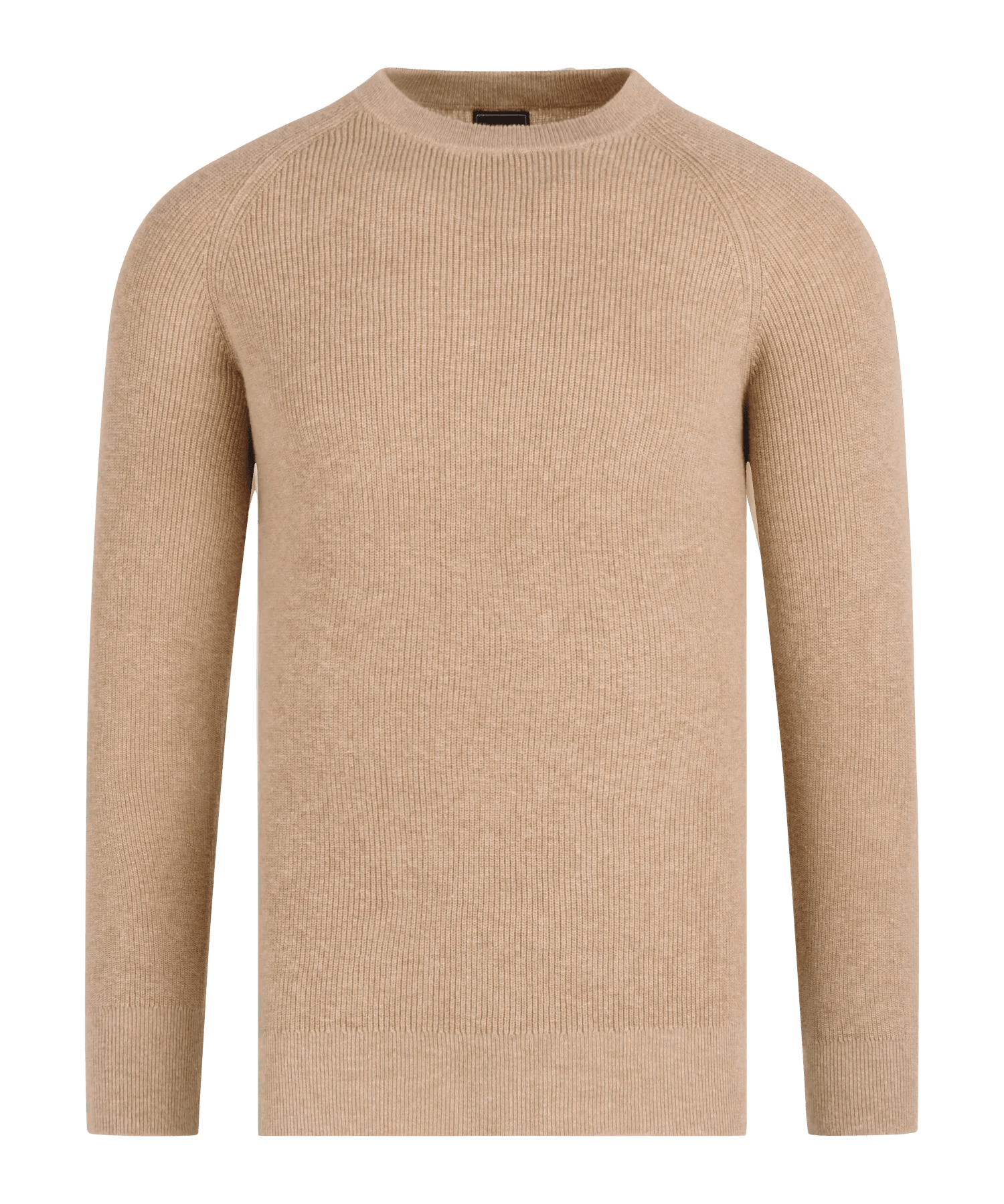 SOCI3TY Trui ronde hals katoen lichtbruin - The Society Shop