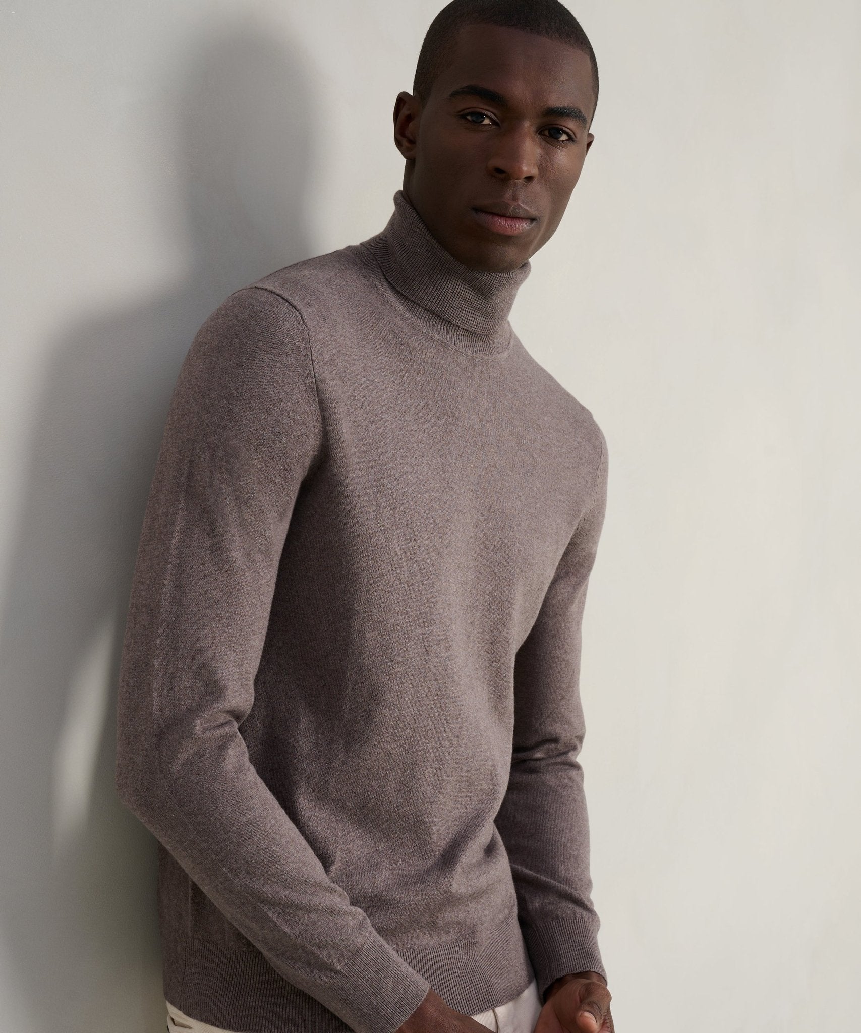 SOCI3TY Limited Trui turtleneck Cotton Cashmere bruin - THE SOCIETY SHOP