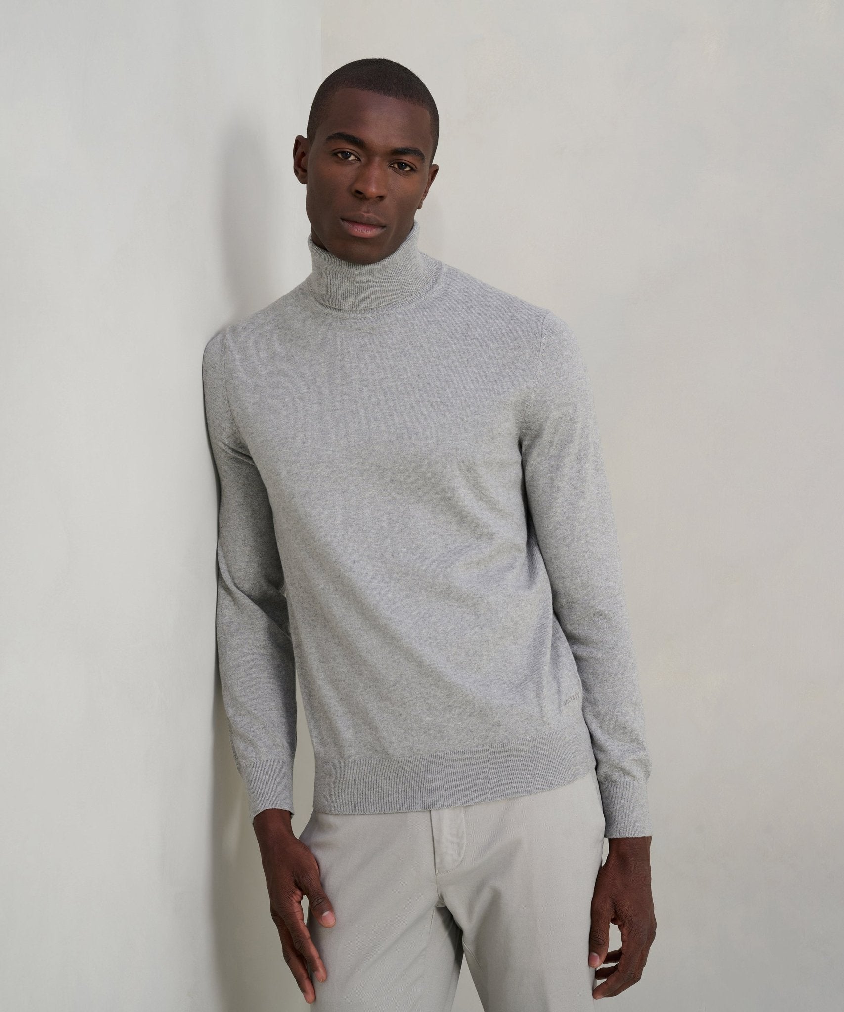 SOCI3TY Limited Trui turtleneck Cotton Cashmere lichtgrijs - THE SOCIETY SHOP
