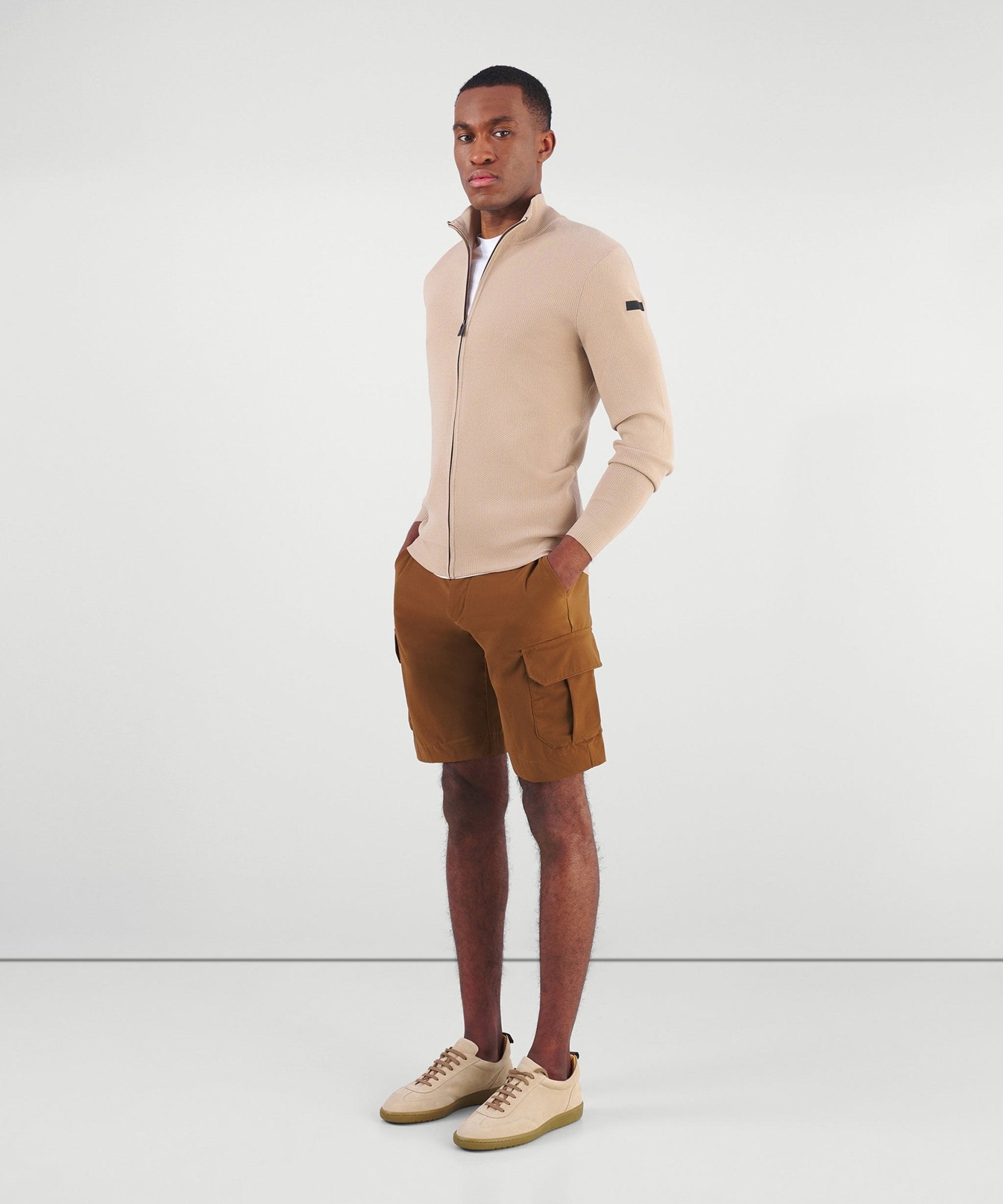 Roberto Ricci Design Vest techfabric lichtbruin - The Society Shop