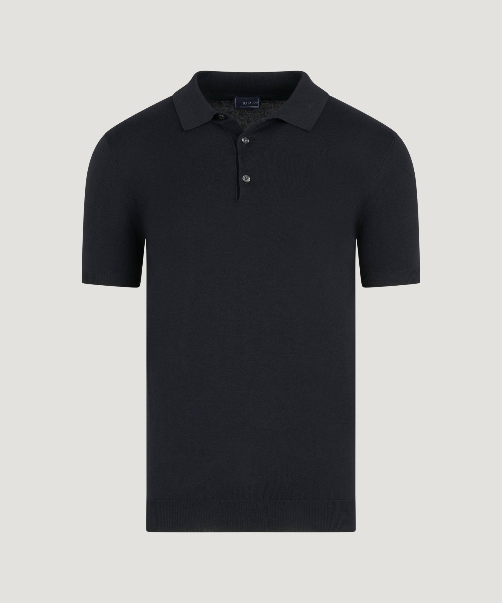 SOCI3TY Zero pilling polo katoen zwart - THE SOCIETY SHOP