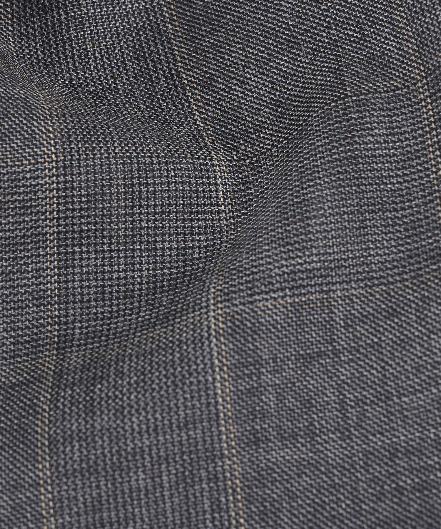 Driedelig pak S130's wol grijs geruit (by Tessuti Biella)