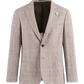 SOCI3TY tweedelig pak beige wol, linnen en zijde