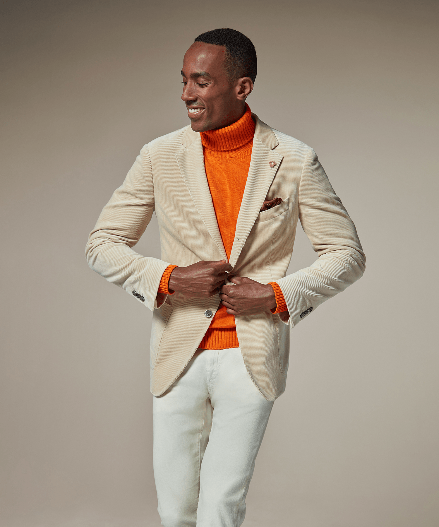 Colbert cotton stretch lichtbruin