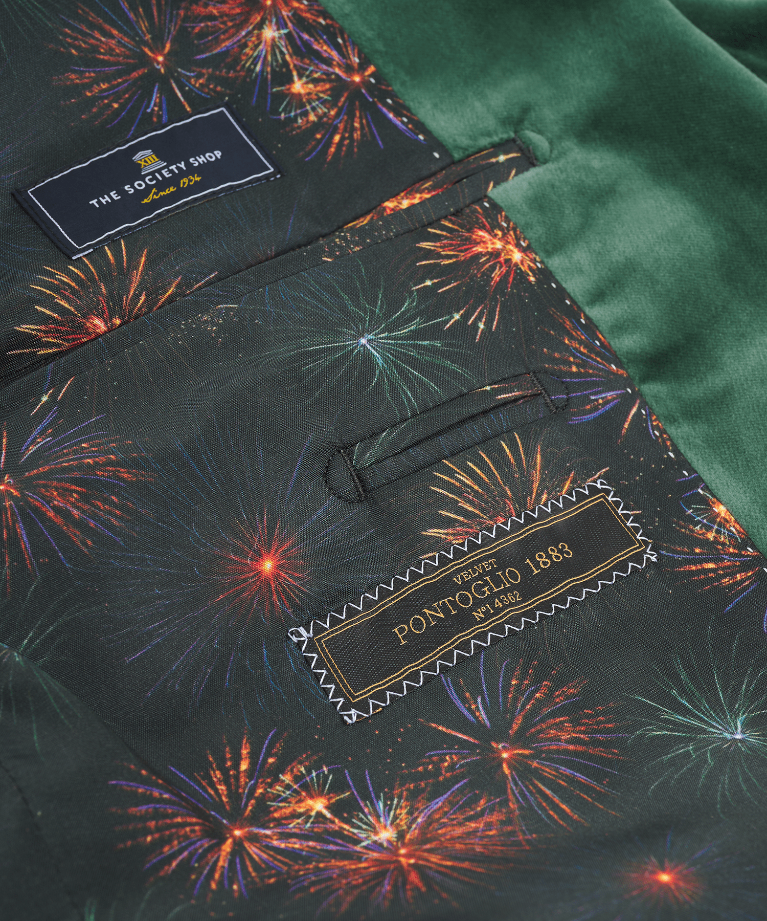 Dinner jacket velvet groen