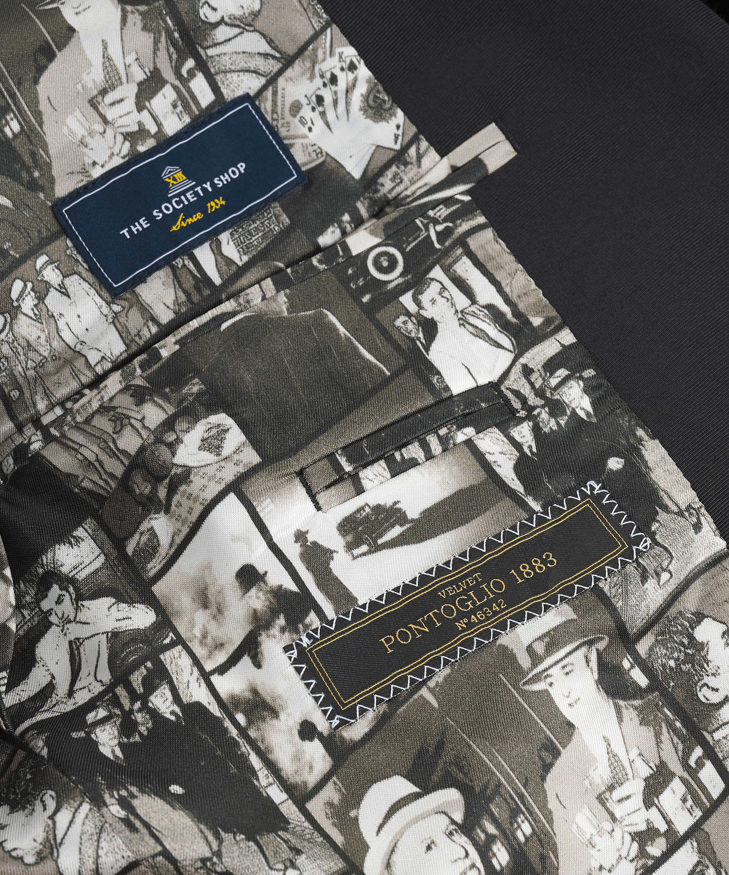 Dinner jacket velvet zwart