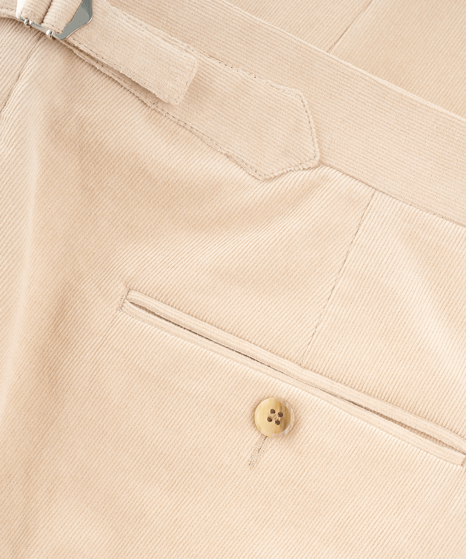 Pantalon beige katoen corduroy