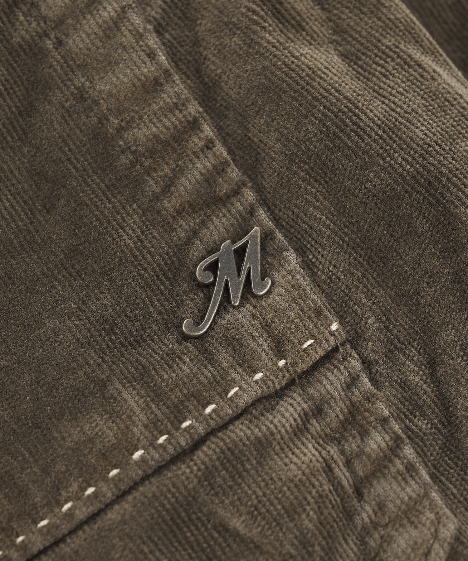 Broek corduroy donkergroen