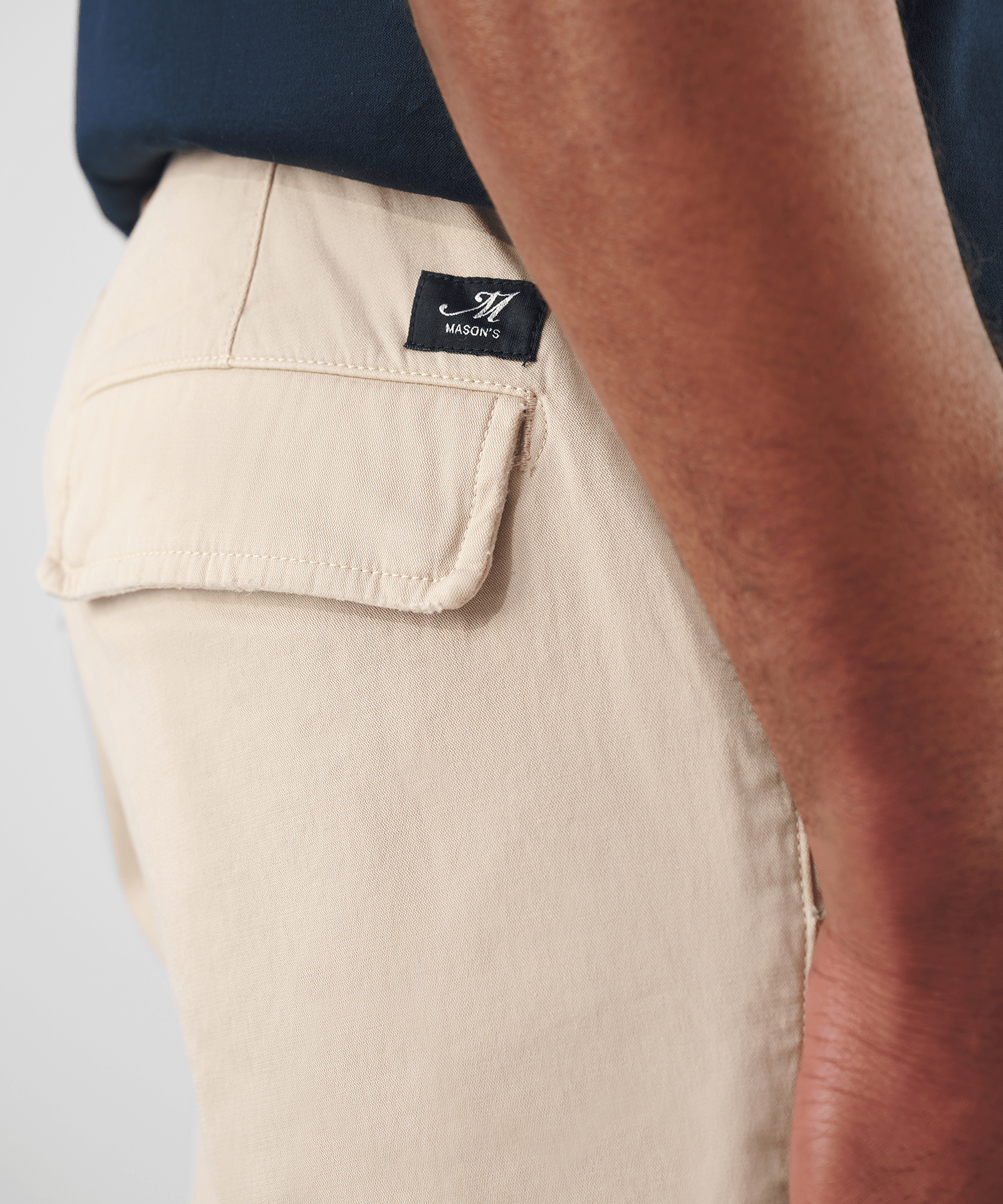 Shorts katoen lichtbeige