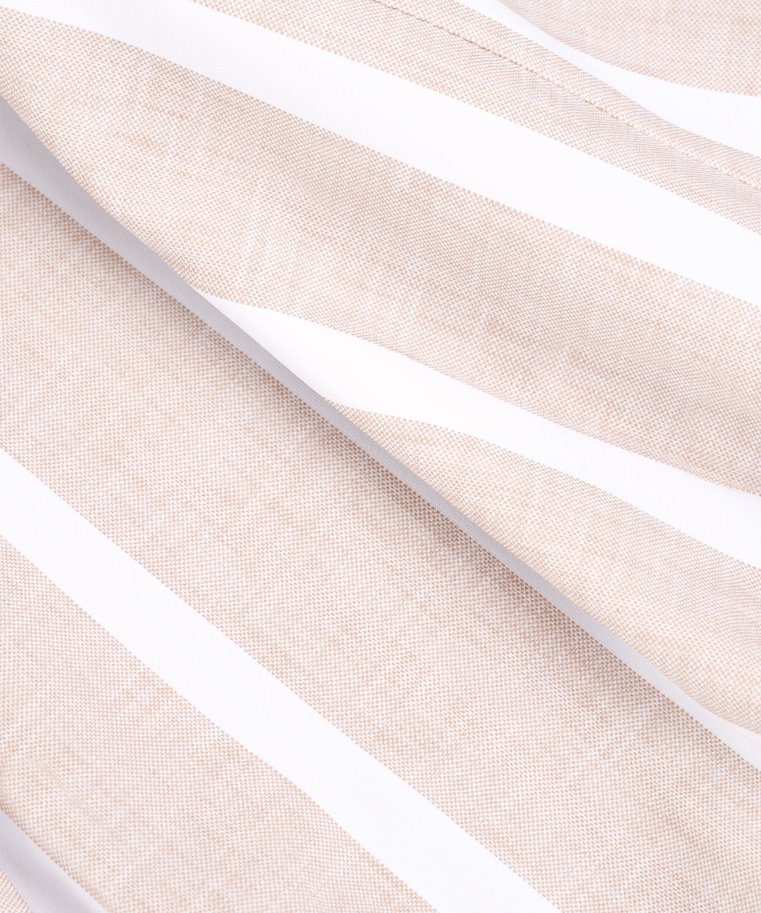 Tech-shirt taupe/wit gestreept
