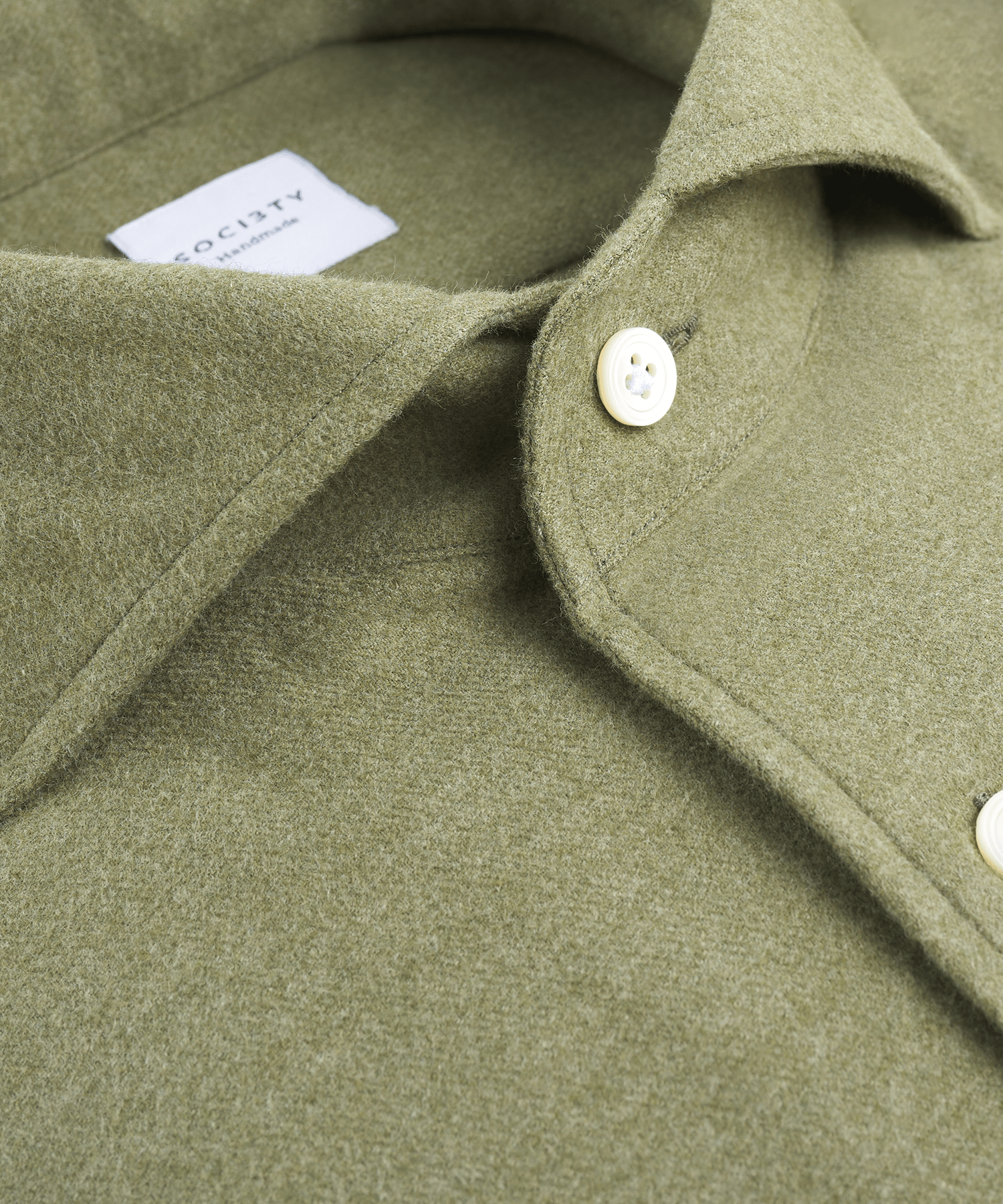 Overhemd katoen flanel groen