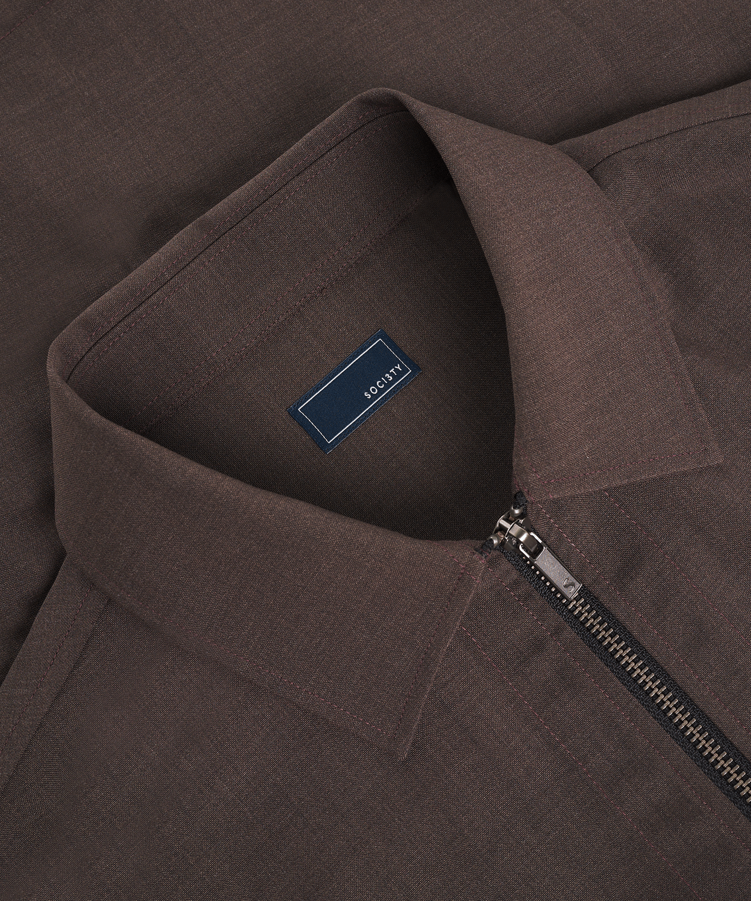Overshirt wol bruin