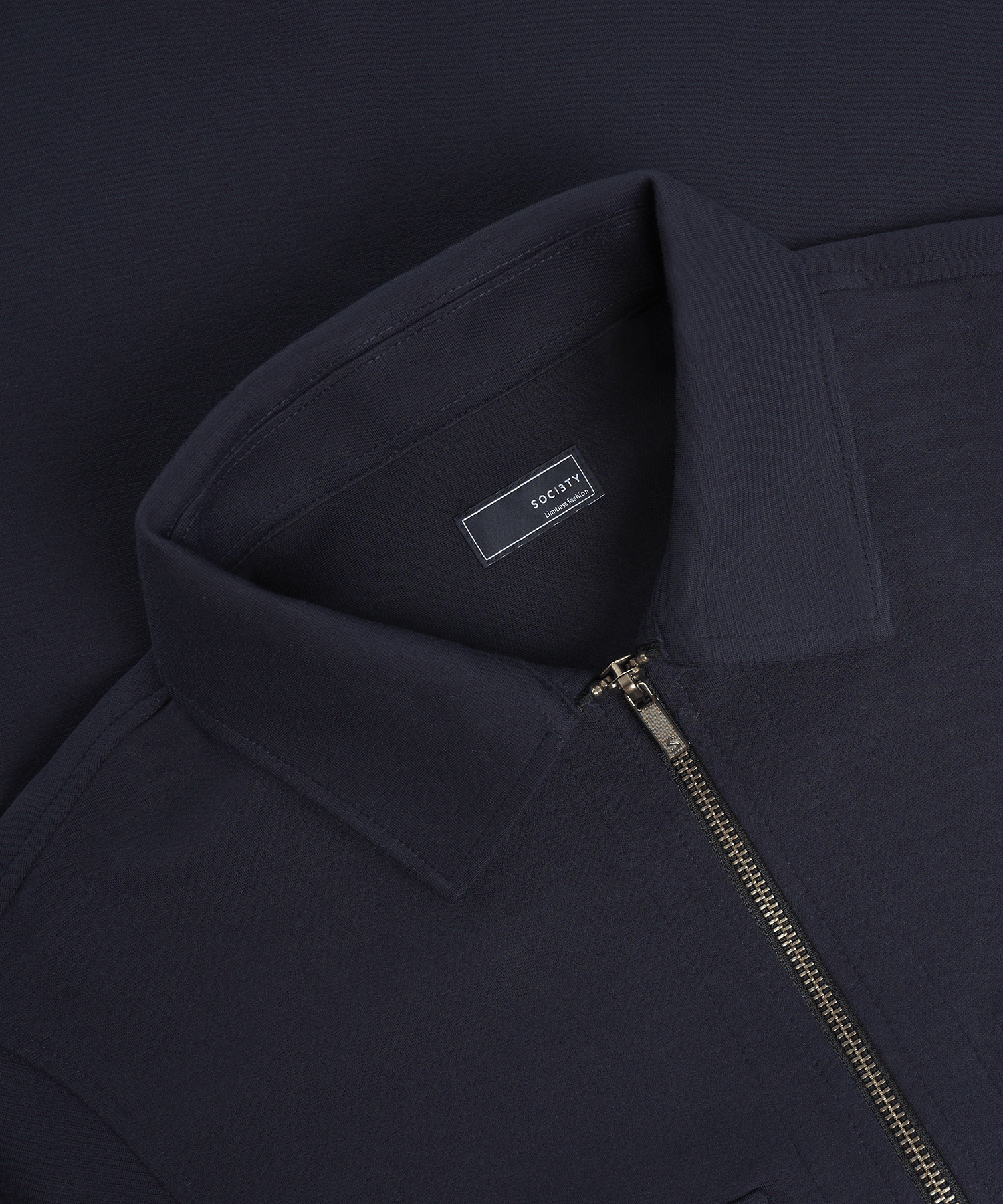 Overshirt tech blend donkerblauw