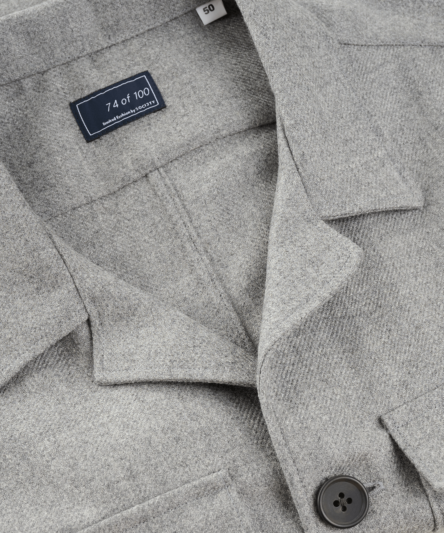 Safari jacket wol/kasjmier grijs