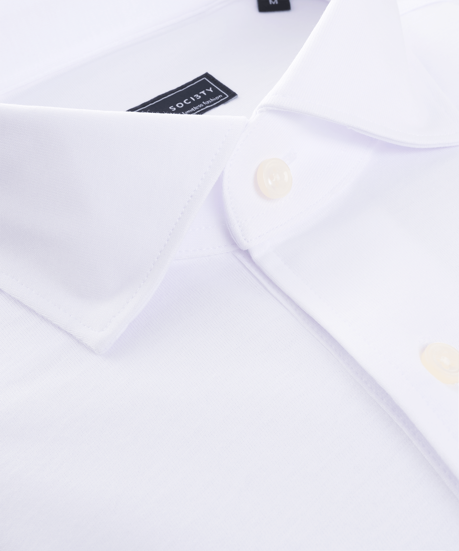Lange mouwen polo wit katoen