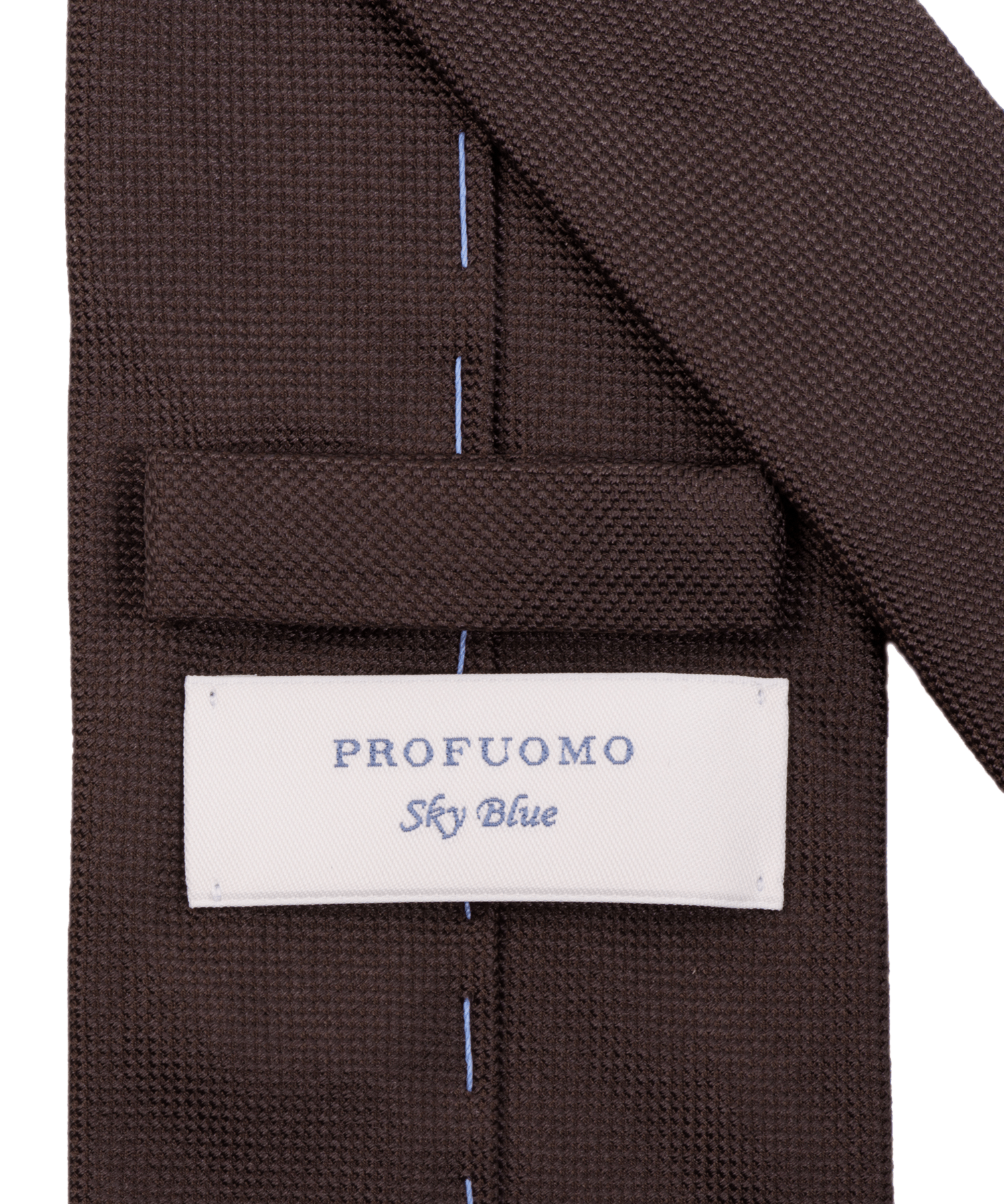 TIE SILK WOVEN BROWN MTL