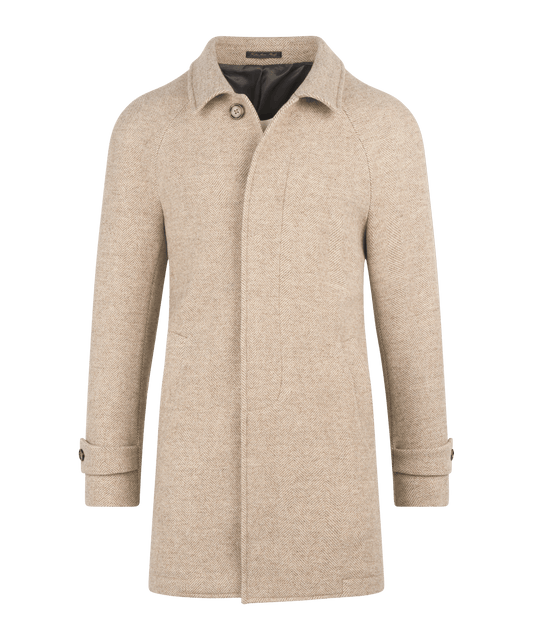 Coat beige wol