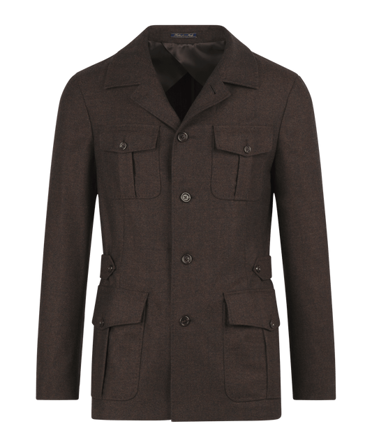 Safari jacket bruin wol