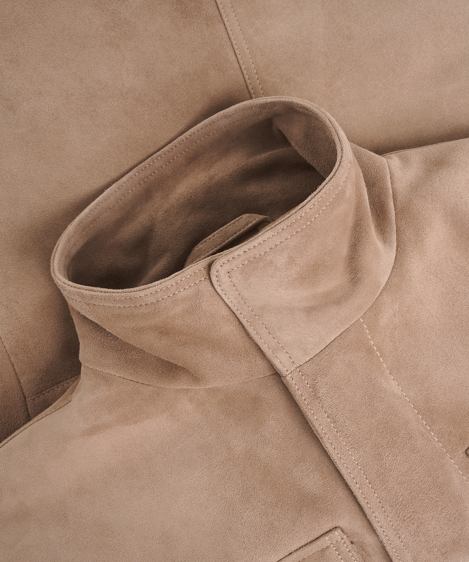 Field jacket suède beige