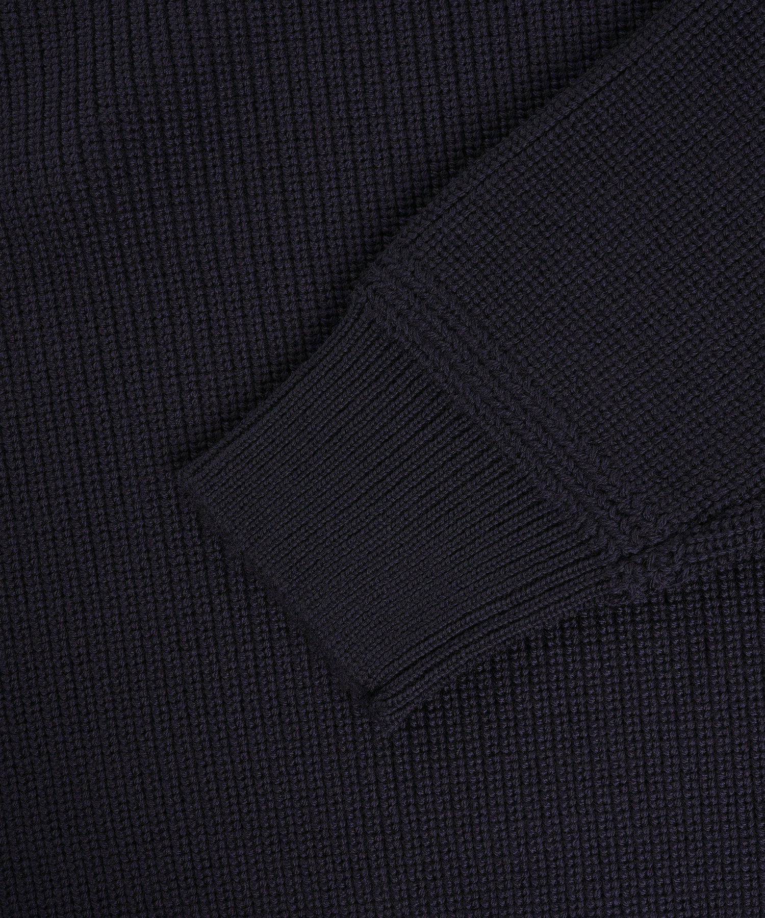 Trui half-zip merinowol donkerblauw