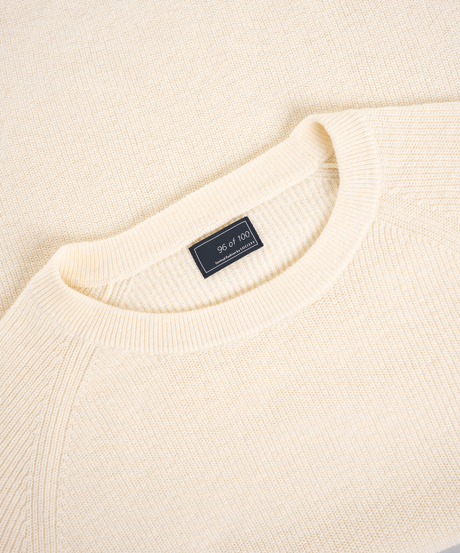 Trui crewneck katoen/linnen off-white