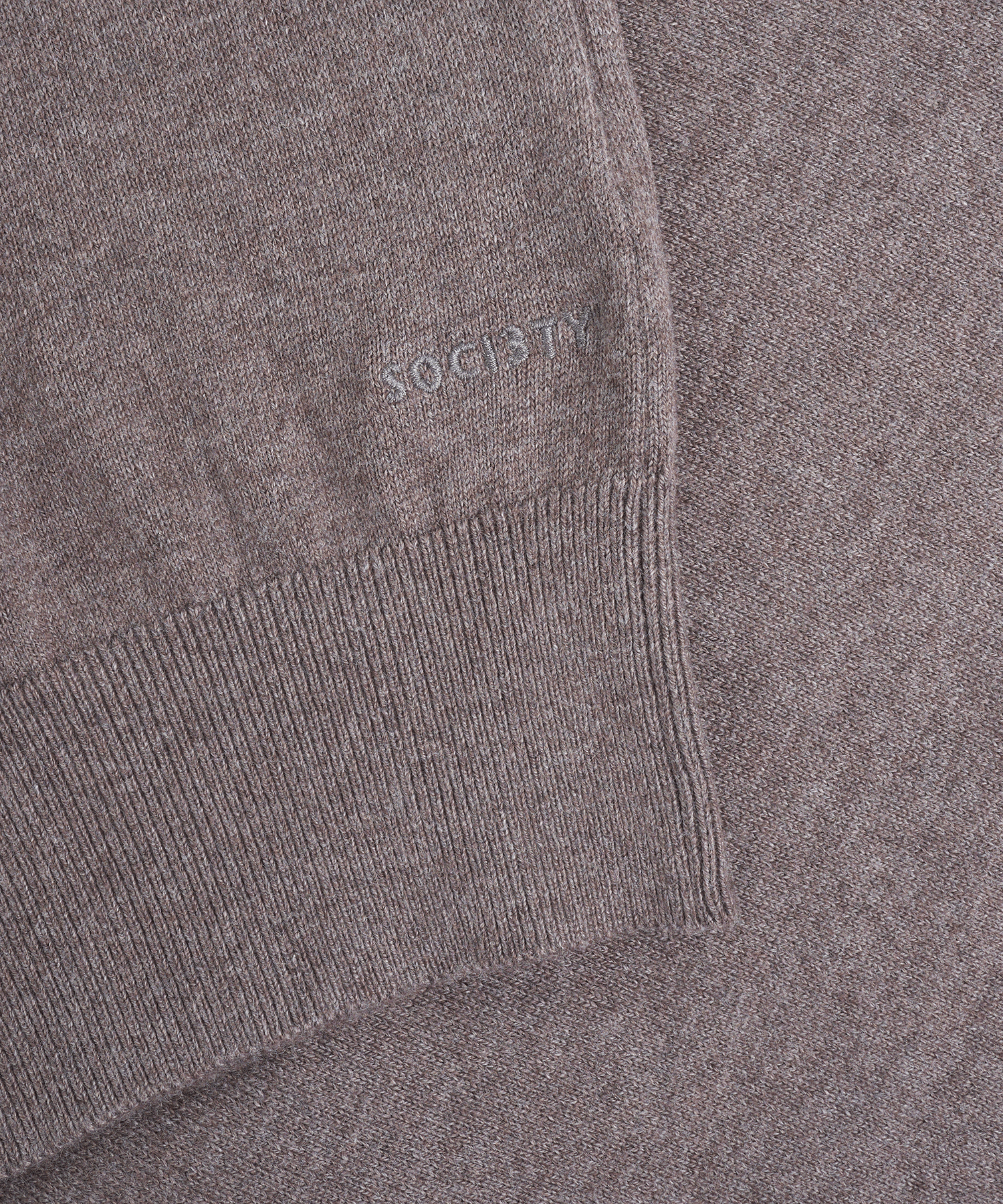 Trui v-neck katoen/kasjmier iced coffee