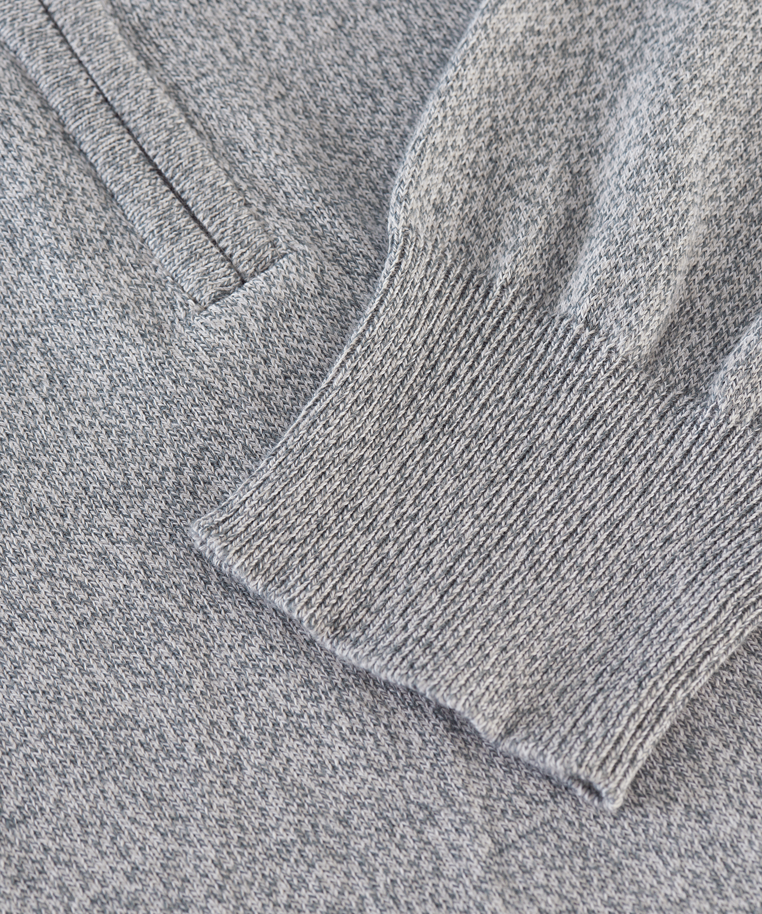 PULLOVER HALF ZIP L / Lichtgrijs