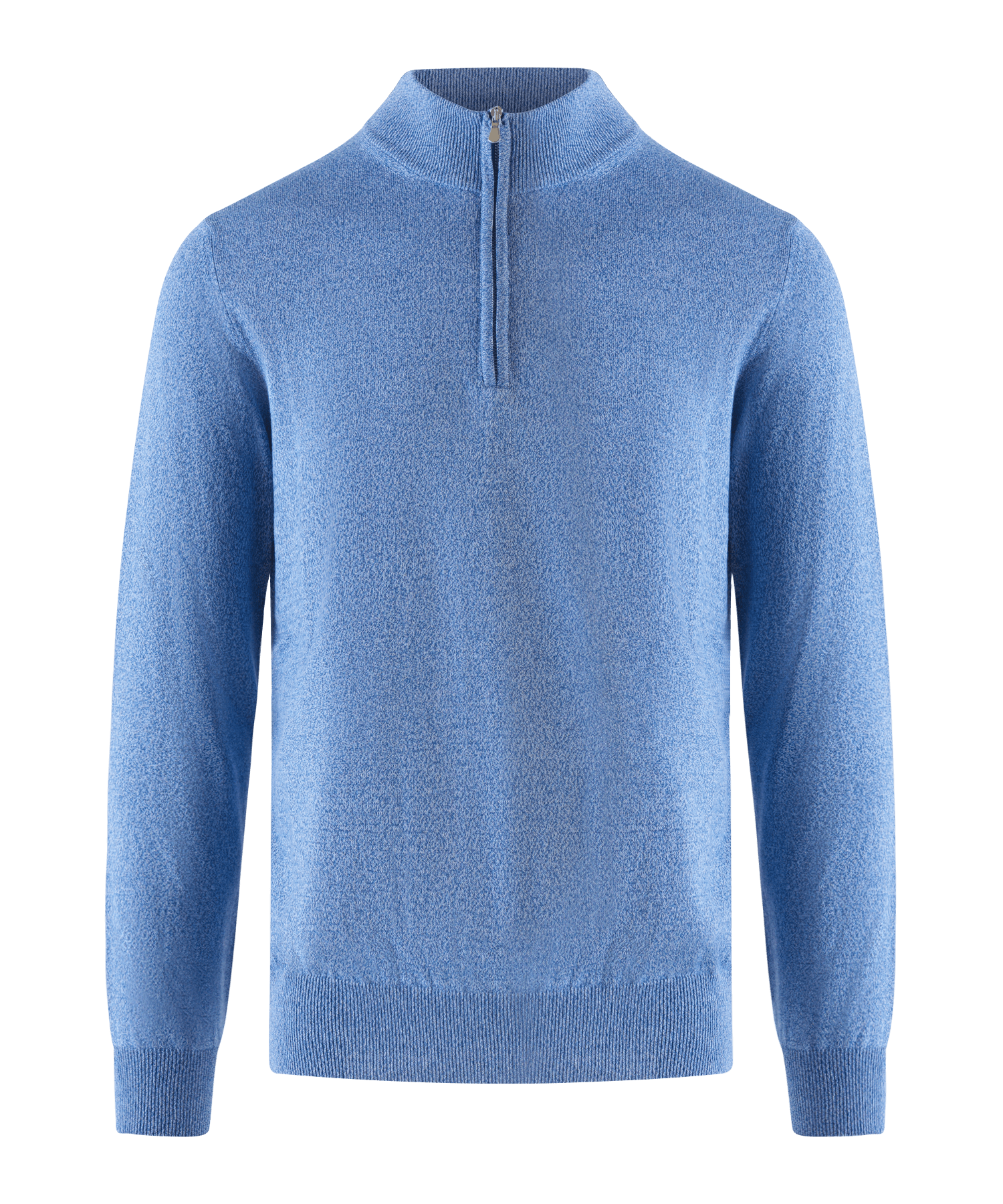 PULLOVER HALF ZIP L / Lichtblauw