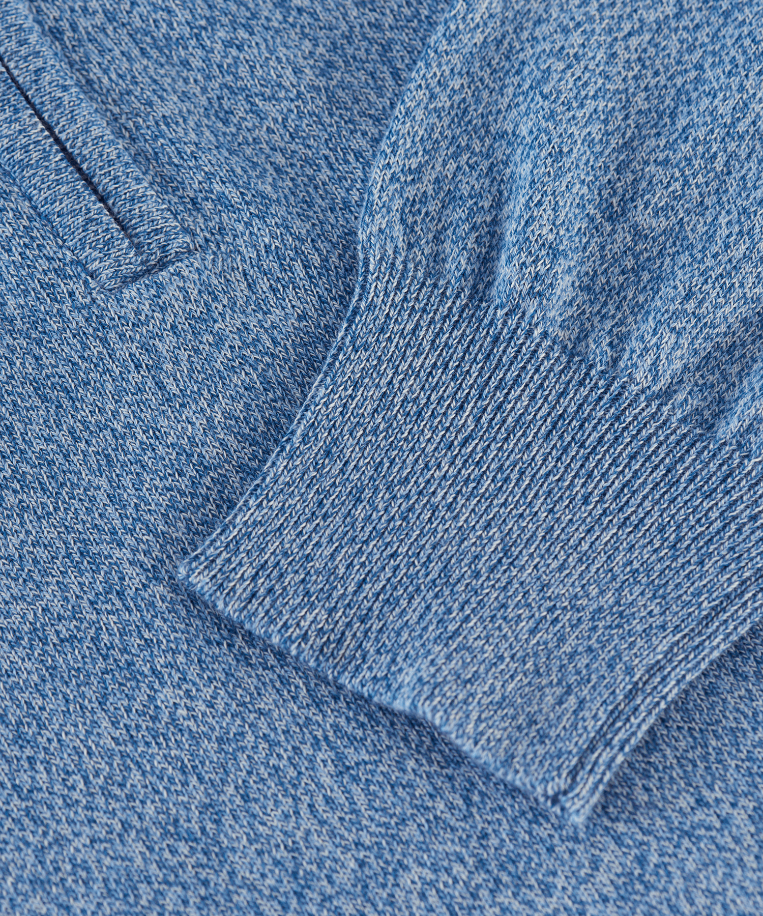 PULLOVER HALF ZIP L / Lichtblauw