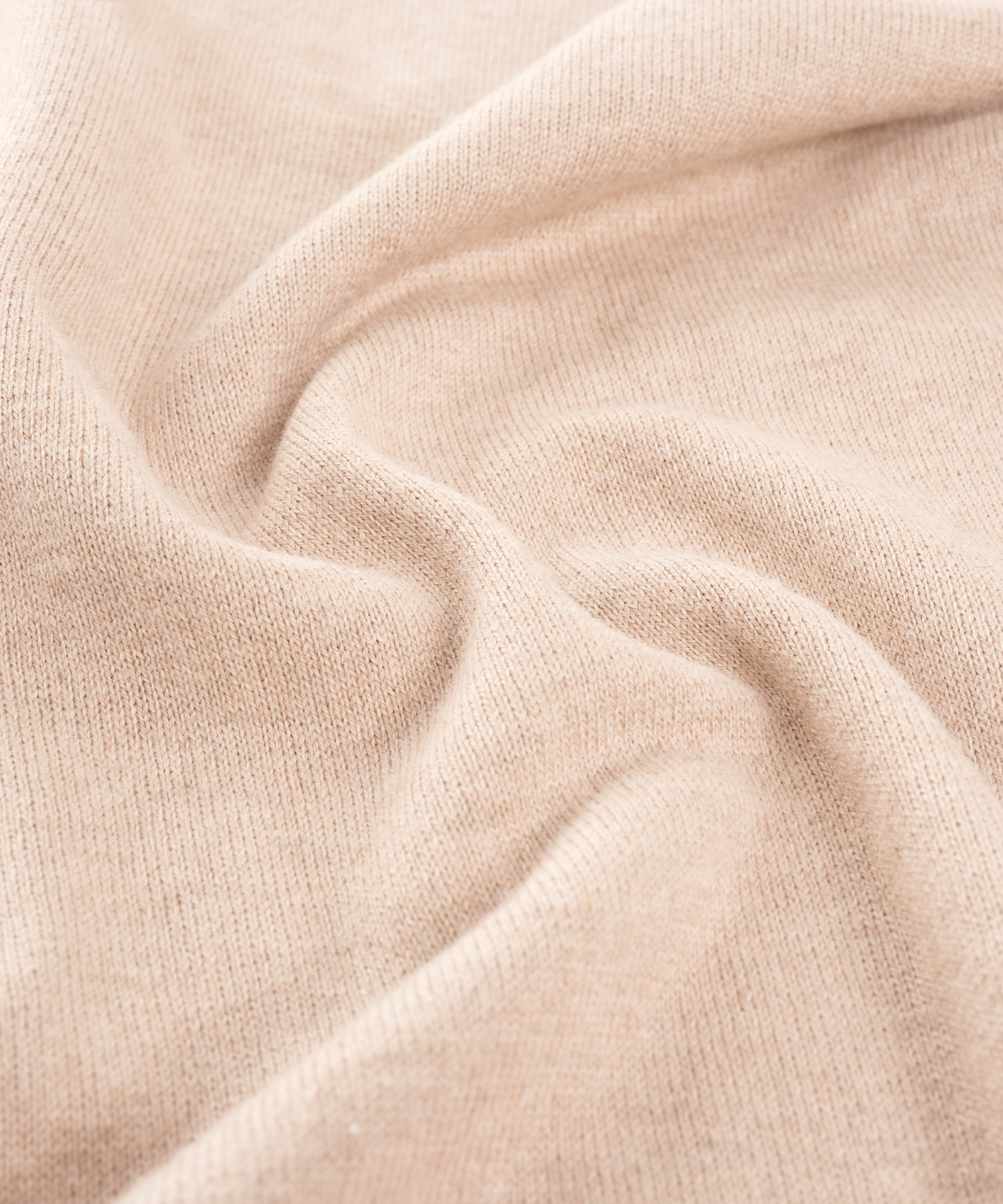 V-hals trui katoen/kasjmier biscuit