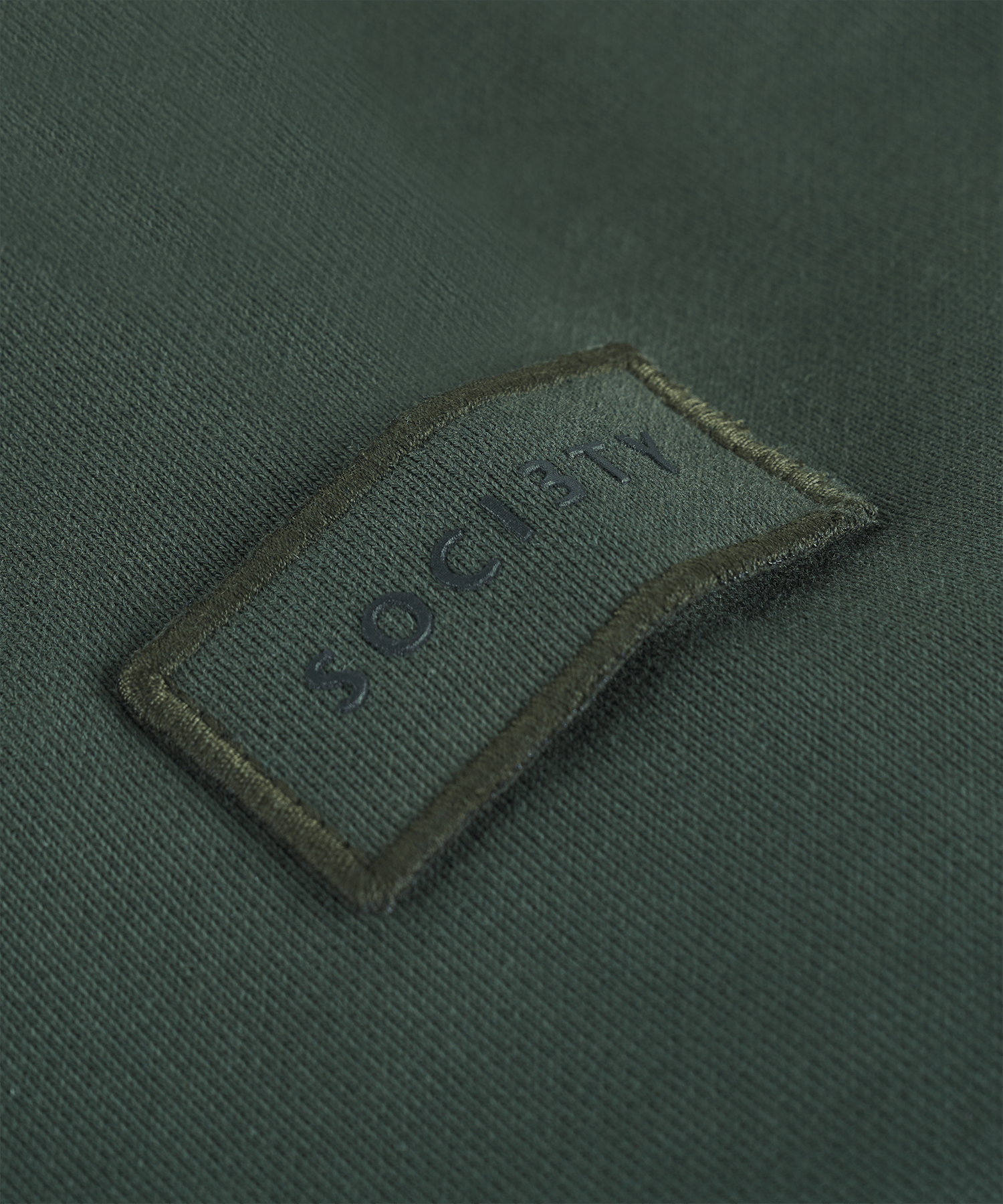 Hoodie katoen legergroen