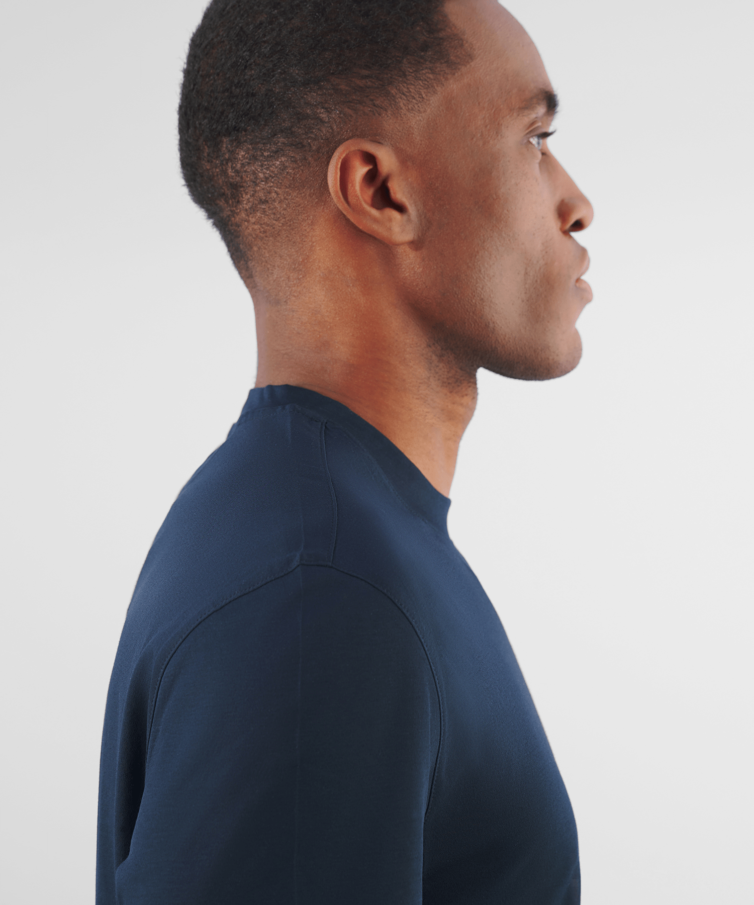 T-shirt mercerized katoen navy