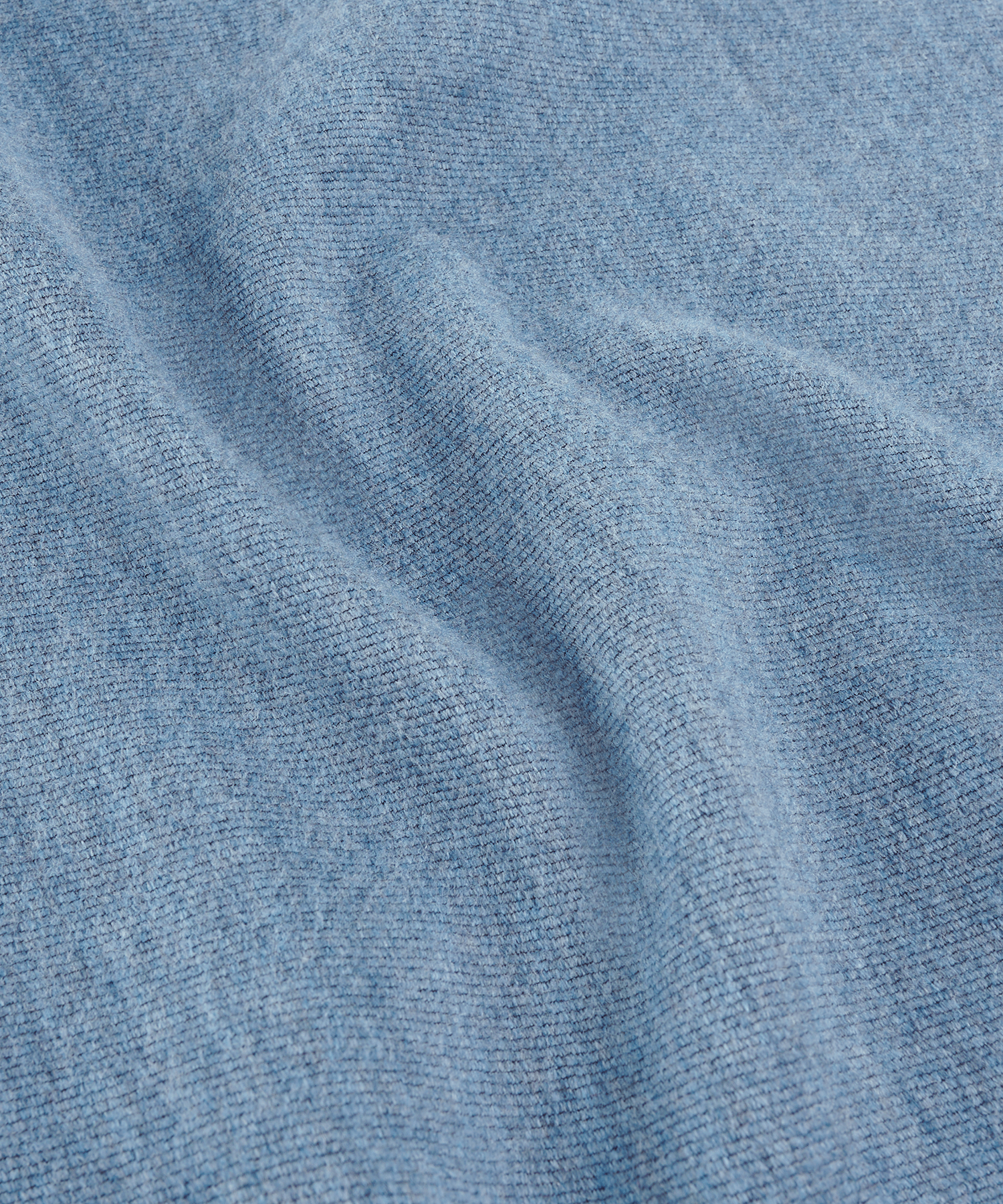 Sjaal wol en zijde blauw/oranje