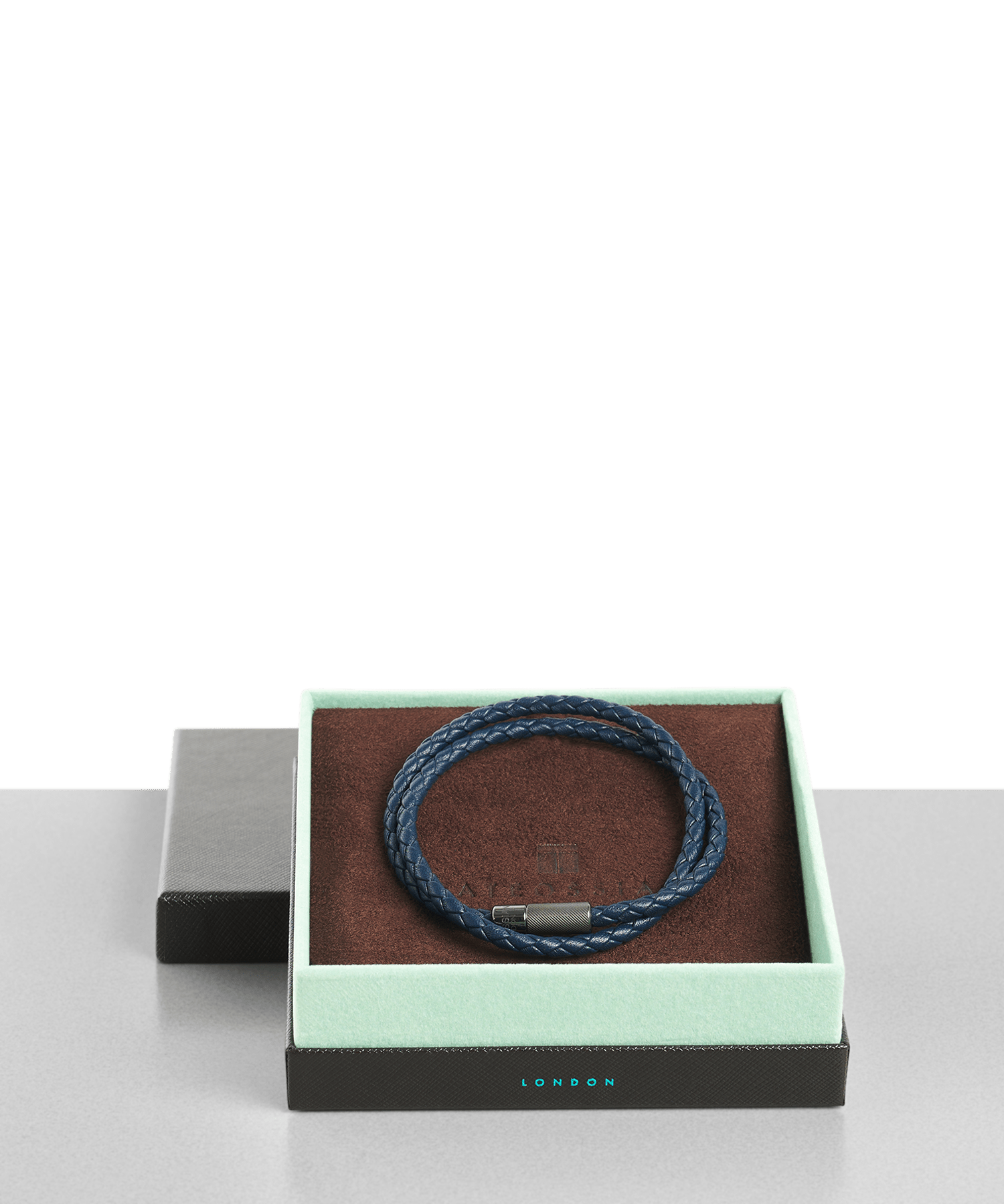 Armband leer marineblauw