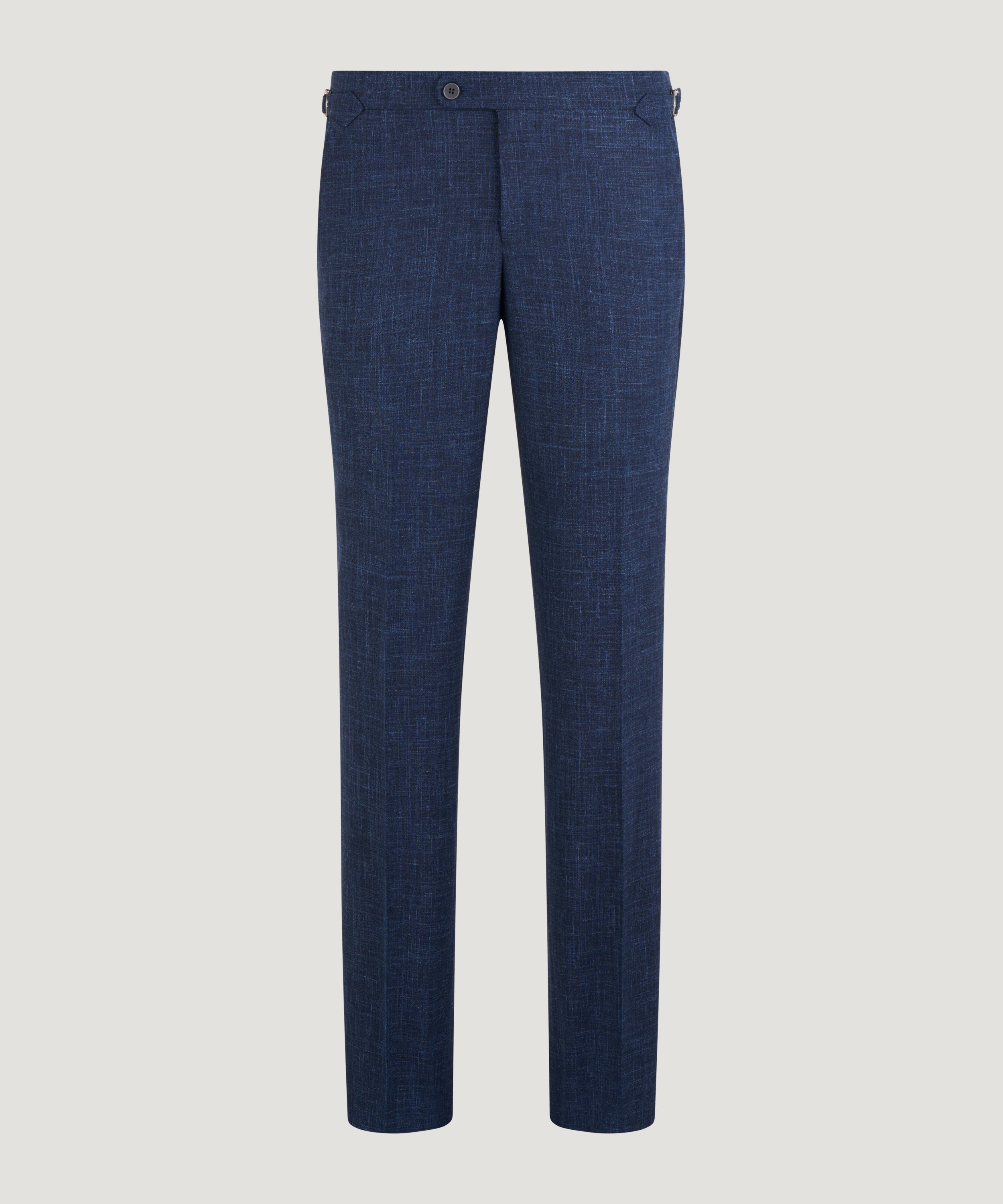Driedelig pak wol/zijde/linnen donkerblauw