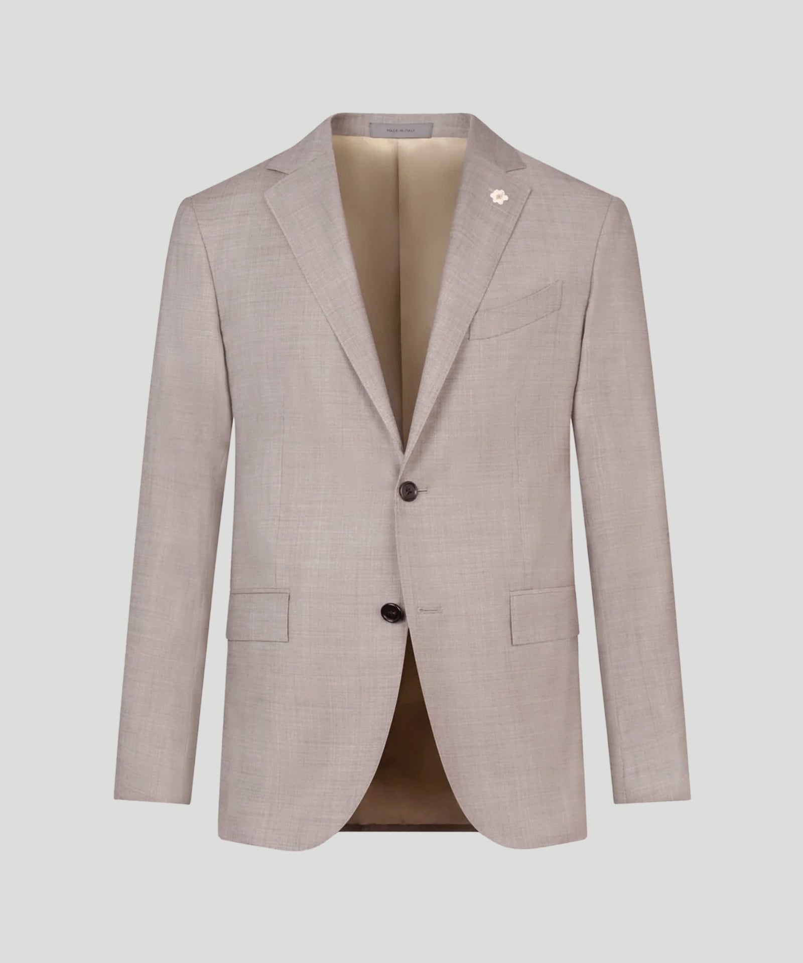 Pak virgin wol sharkskin lichtbruin