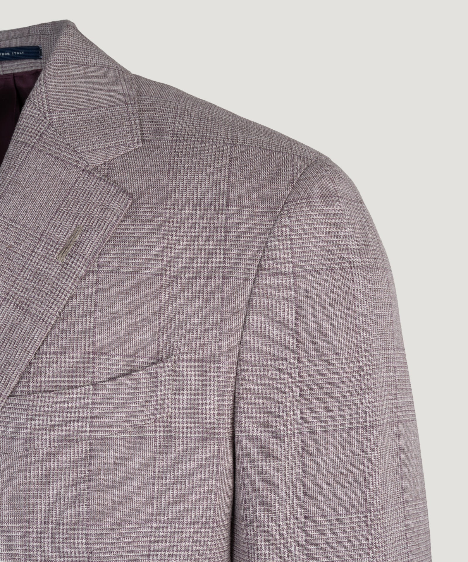 Pak wol/zijde/linnen SUMMERTIME mauve glencheck