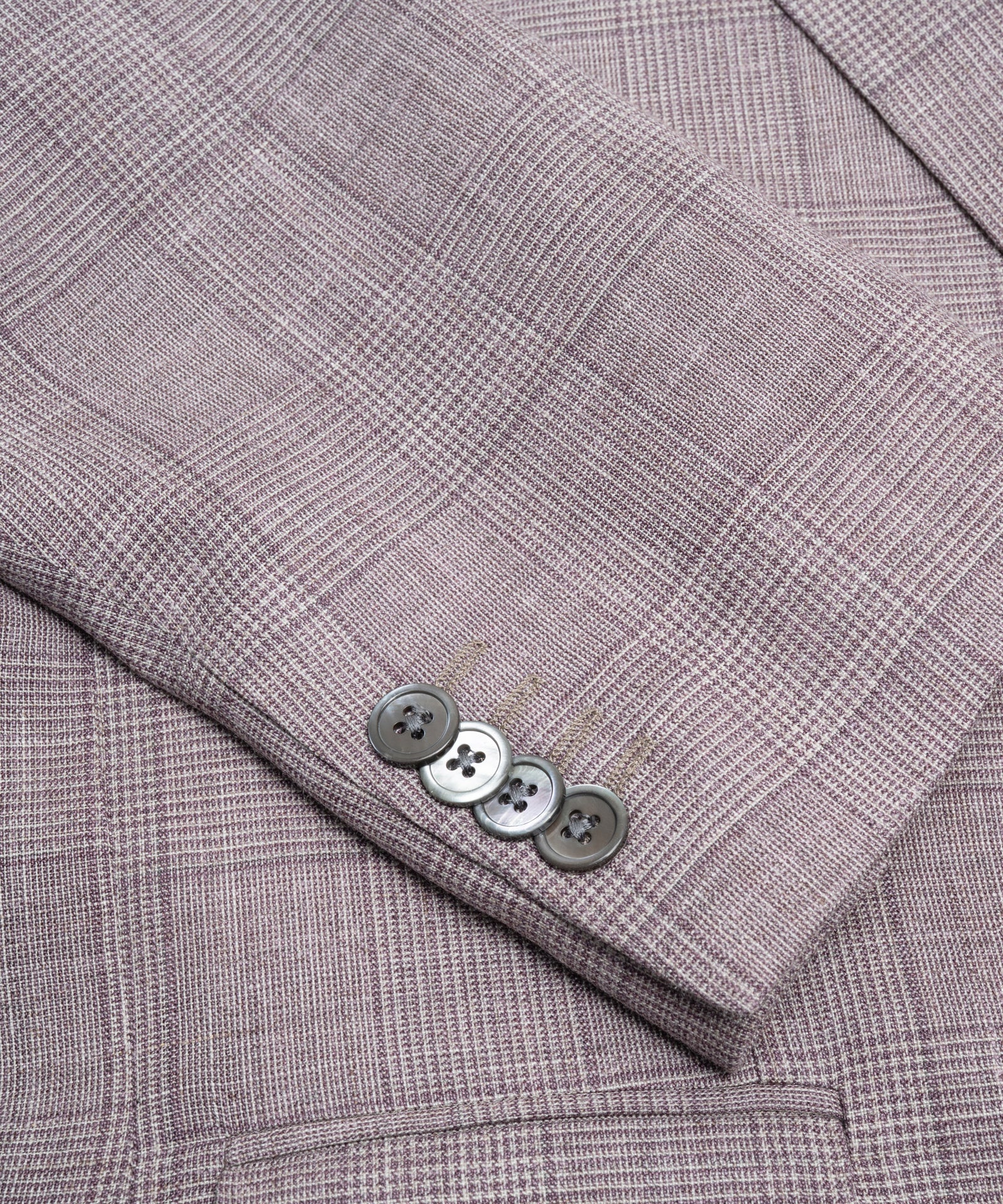 Pak wol/zijde/linnen SUMMERTIME mauve glencheck