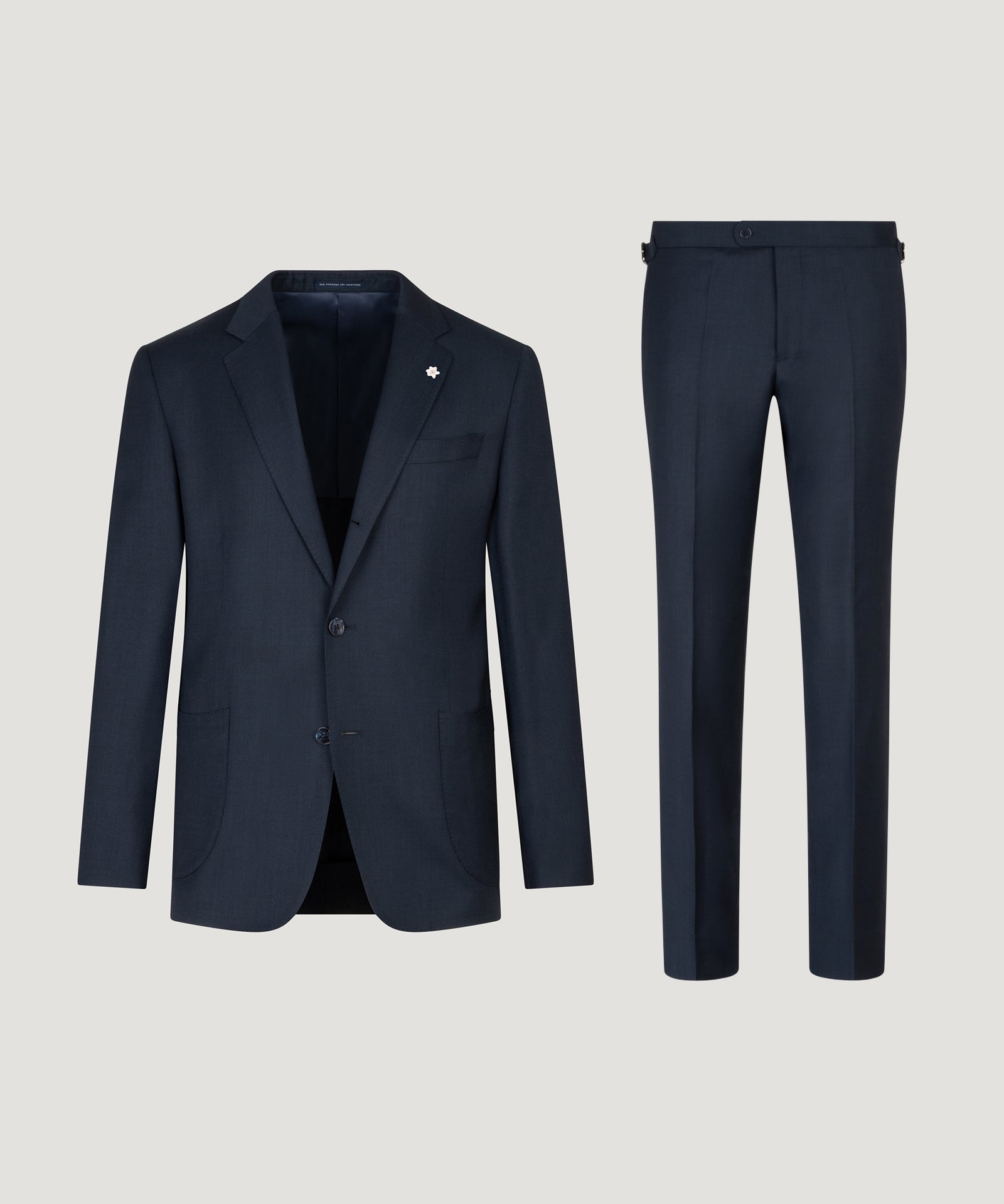 Pak Super 110's wol birdseye donkerblauw