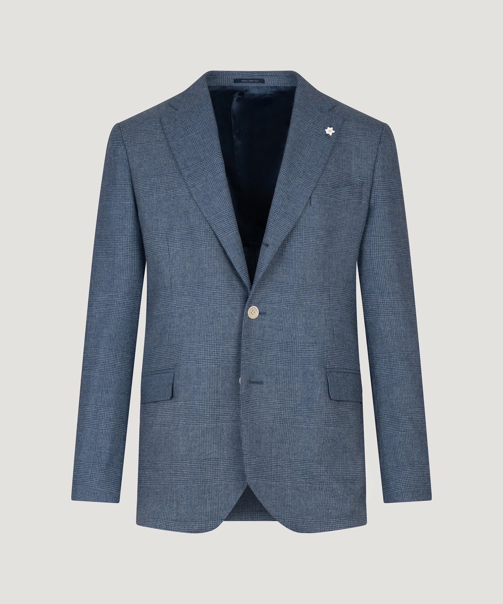 Pak Zegna Trofeo Cashmere blauw Prince of Wales