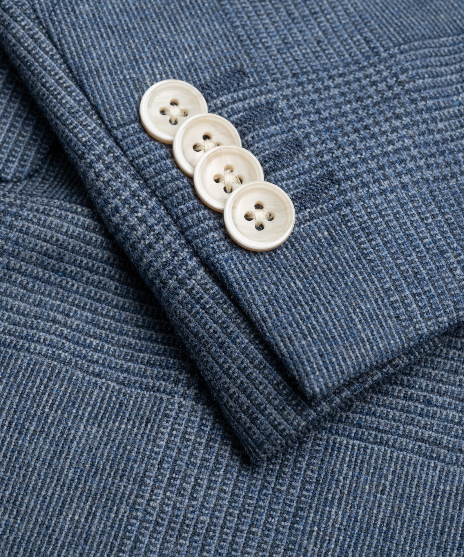 Pak Zegna Trofeo Cashmere blauw Prince of Wales