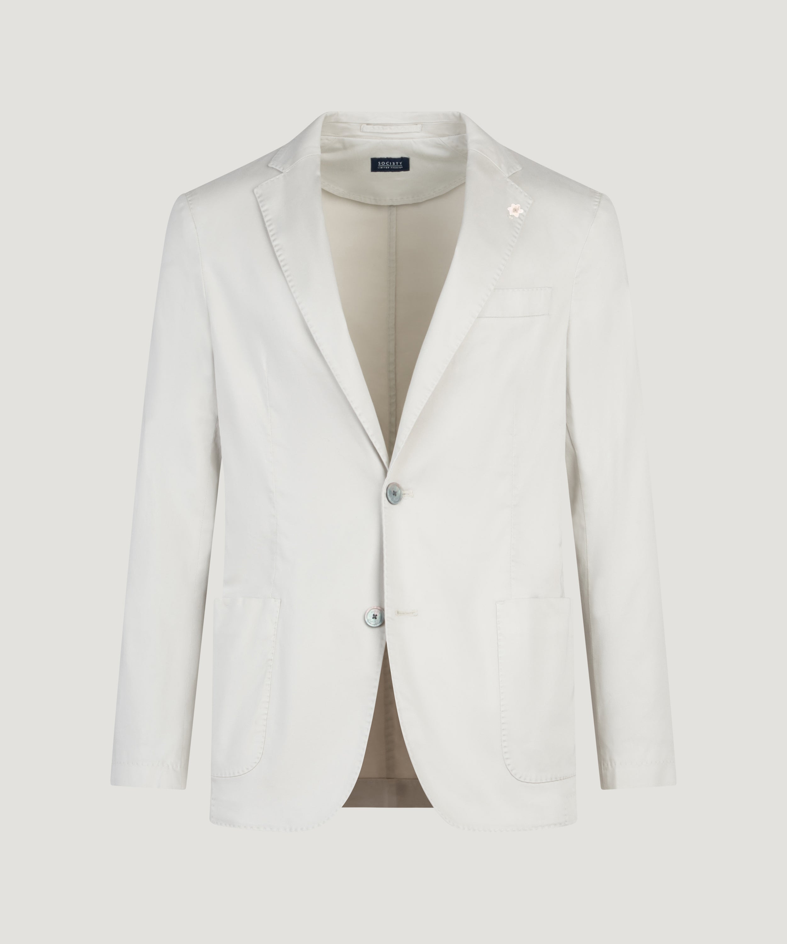 Colbert lyocell/katoen stretch garment-dyed off-white
