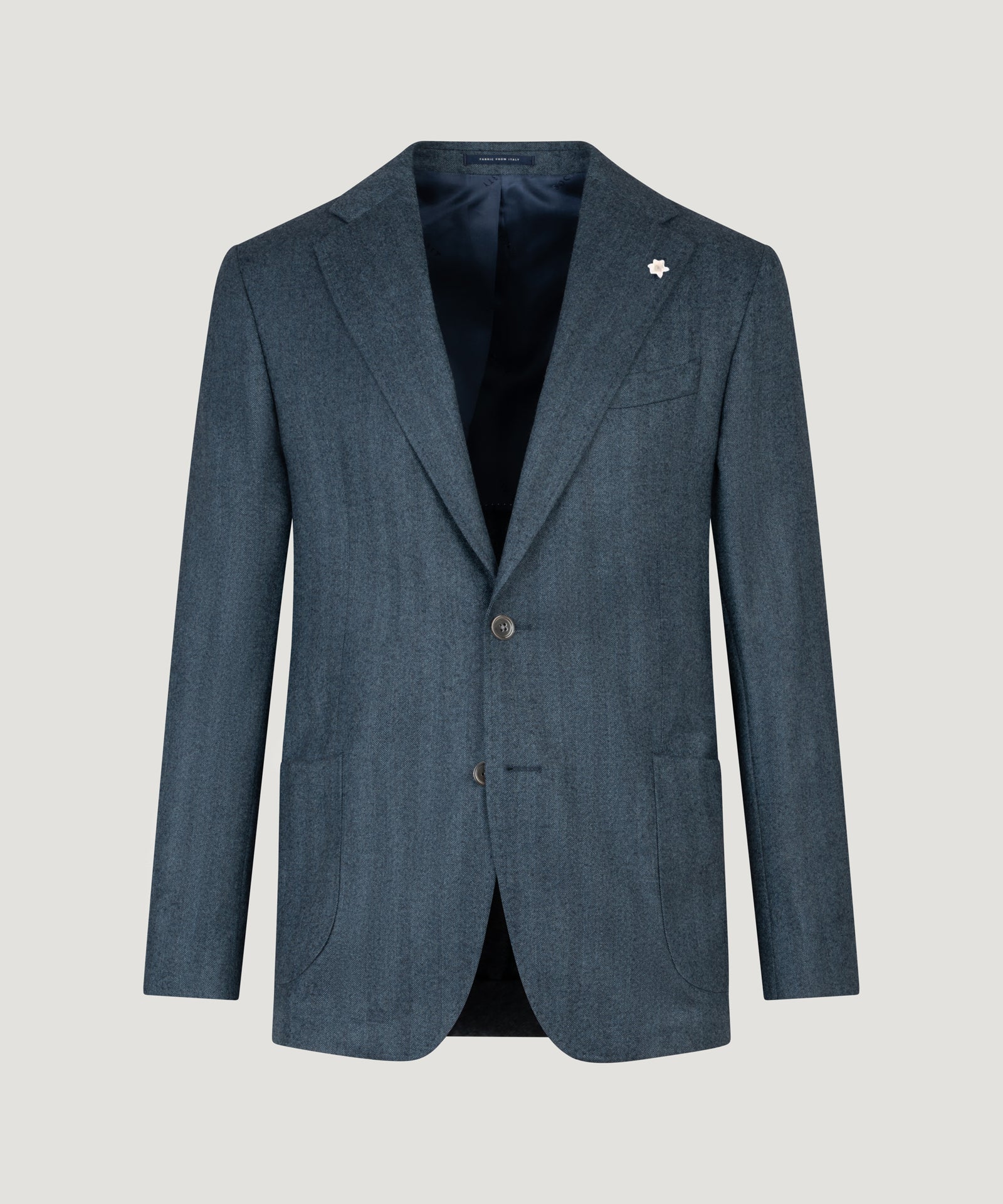Colbert S110's wol Reda Timeless blauw visgraat