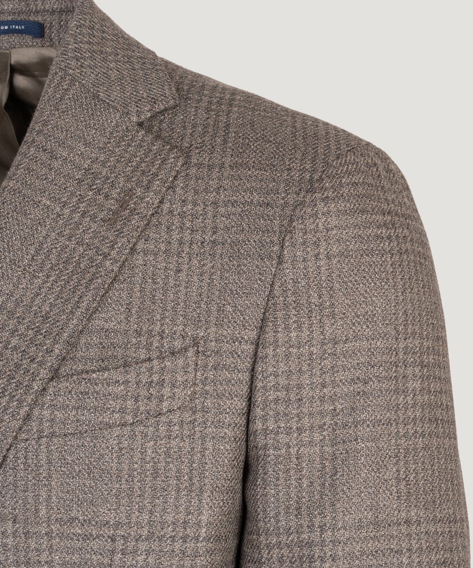 Colbert scheerwol VBC Vintage bruin geruit