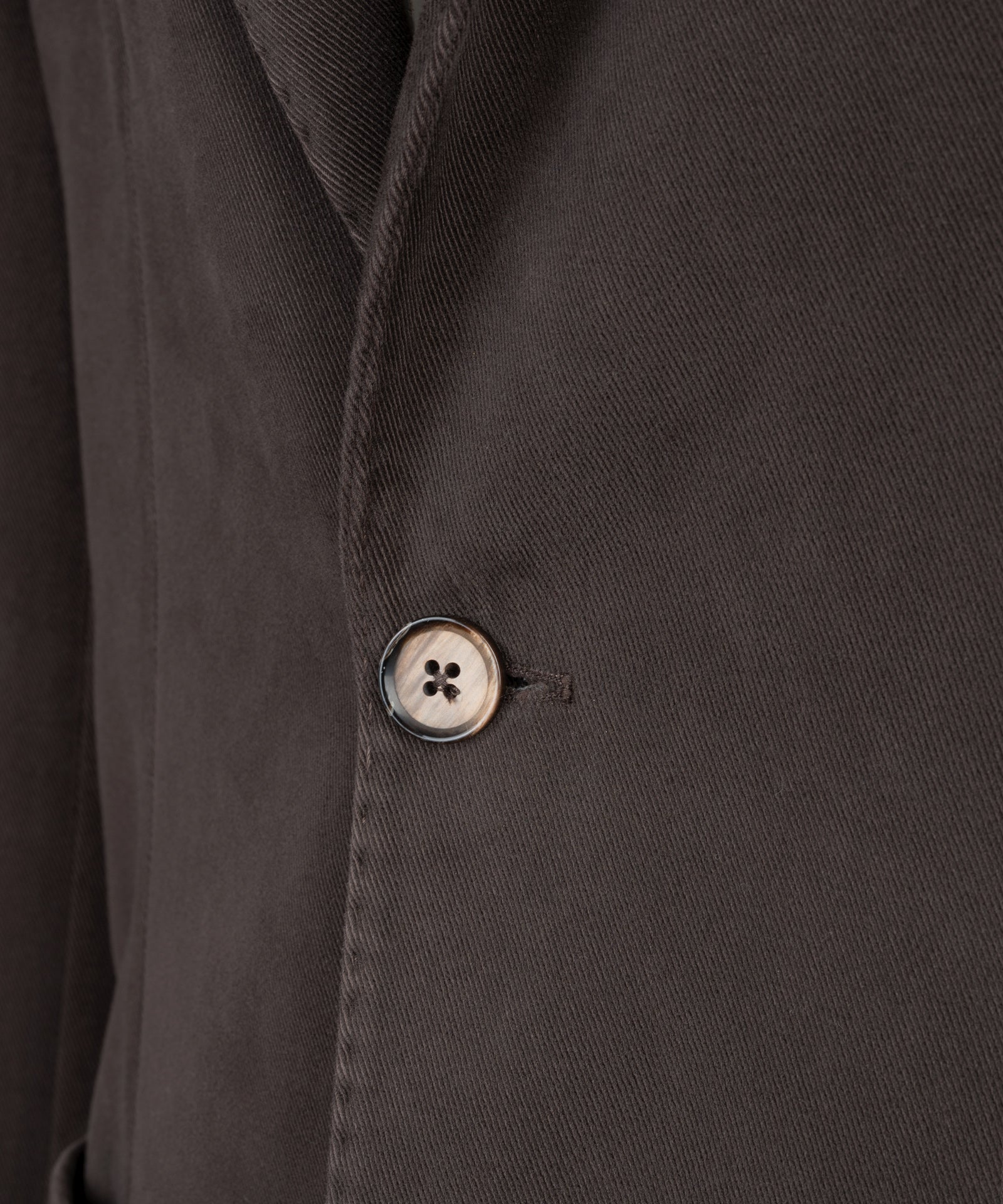 Colbert katoen/kasjmier garment-dyed donkerbruin