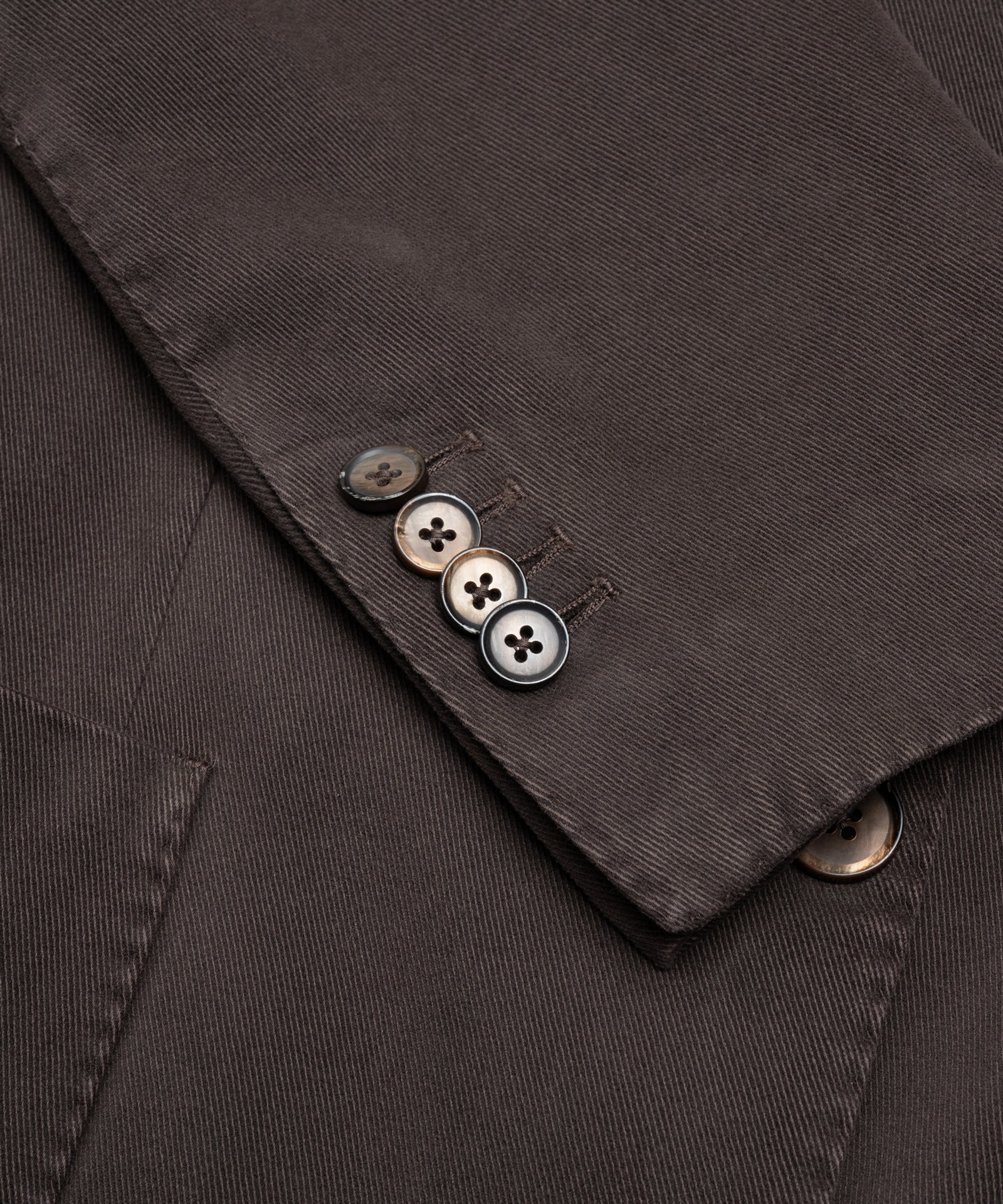 Colbert katoen/kasjmier garment-dyed donkerbruin