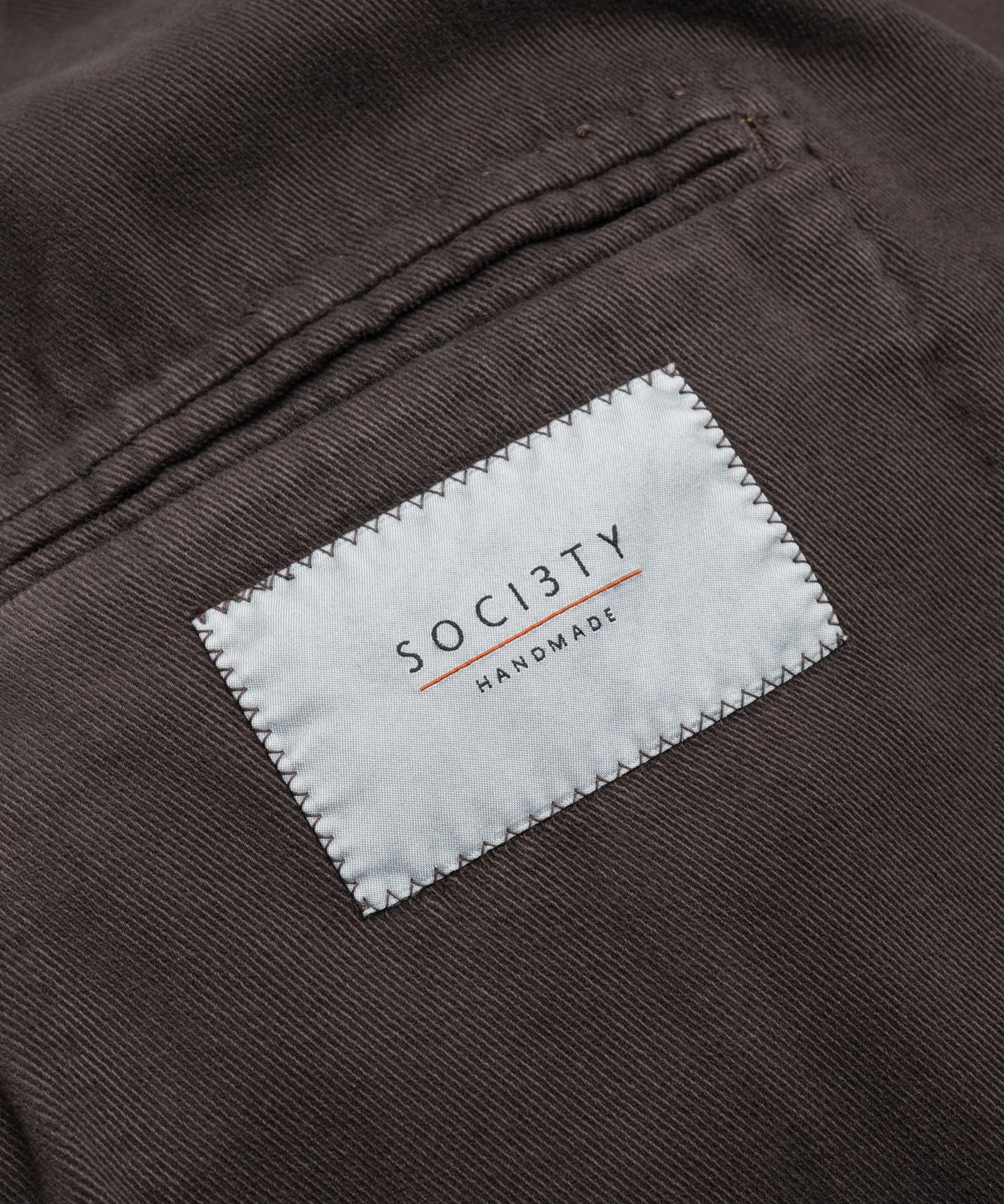 Colbert katoen/kasjmier garment-dyed donkerbruin